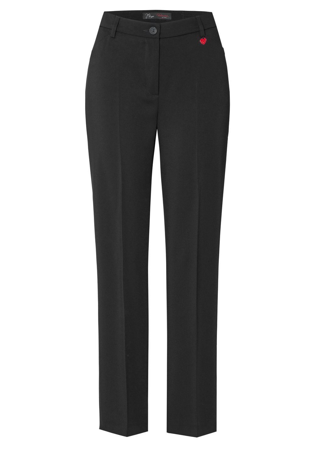 Steffi by aus Material TONI Relaxed knitterfreiem schwarz Bügelfaltenhose - 089