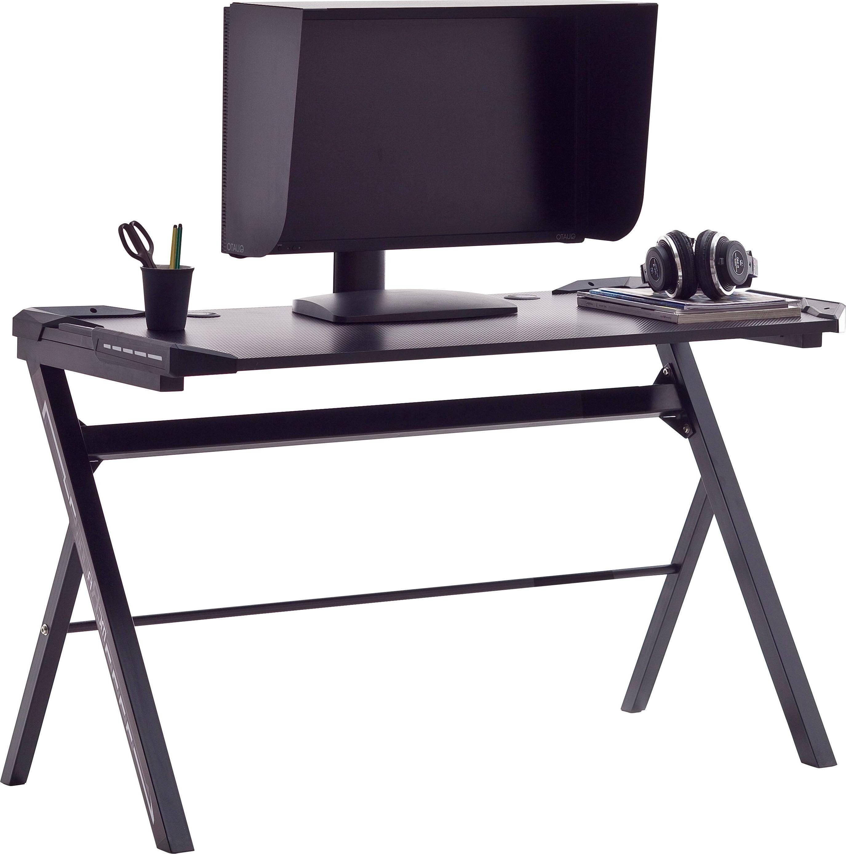 MCA furniture Gamingtisch Infrarotfernbedienung mcRacing Basic Gamingtisch, 3, und LED-Beleuchtung Inklusive