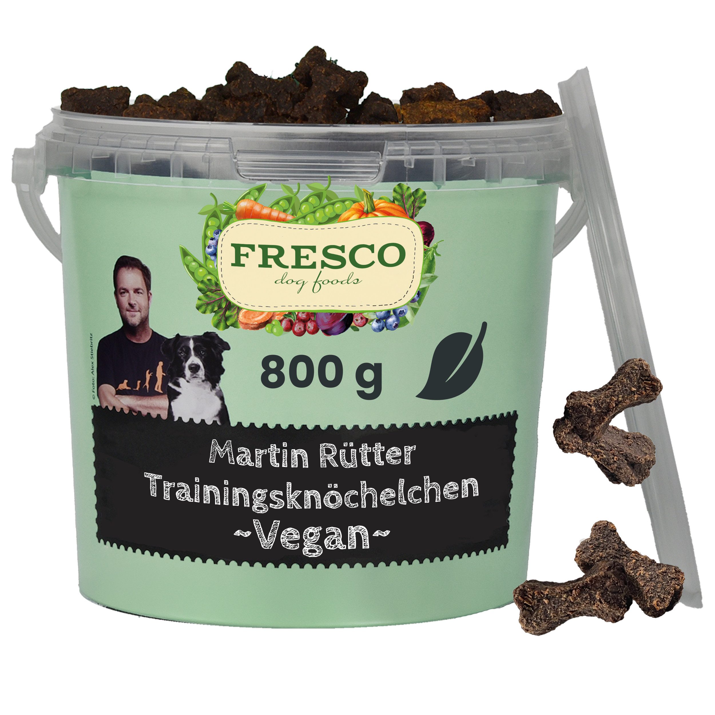 Fresco Dog Martin Rütter Trainingsknöchelchen Vegan 1kg, gesunde Hunde Leckerli, Snack für: Hunde, Hypoallergen, getreidefrei & zuckerfrei