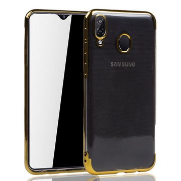 König Design Handyhülle Samsung Galaxy M20, Samsung Galaxy M20 Handyhülle Bumper Backcover Gold