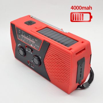 Gontence AM/FM Kurbelradio Tragbar USB Notfallradio Wiederaufladbare Batterie Radio