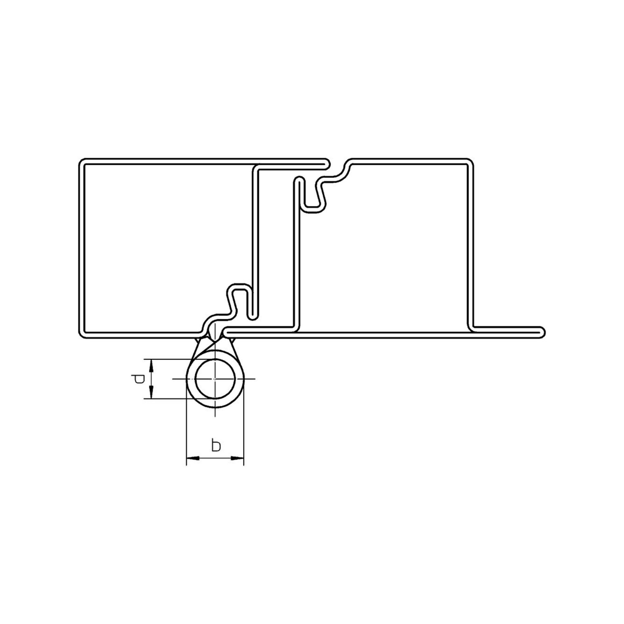 Simonswerk Torbandschraube SIMONSWERK Anschweißband KO 40, 2tlg 140mm blank 25 Stk