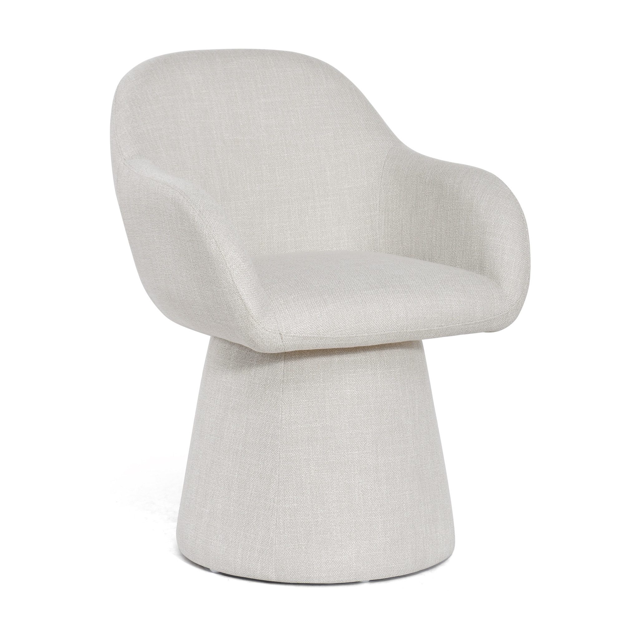 Duhome Esszimmerstuhl (7186A1), 360-Grad-Drehstuhl aus Leinen, Kegeldesign Polsterstuhl