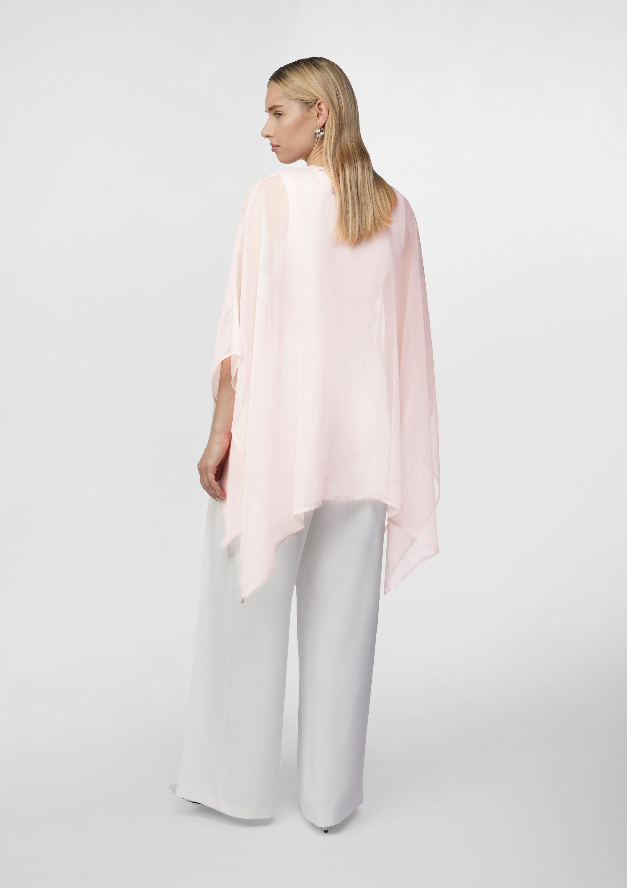 comma Poncho Indoor-Poncho Leichtes Poncho-Cape aus Chiffon
