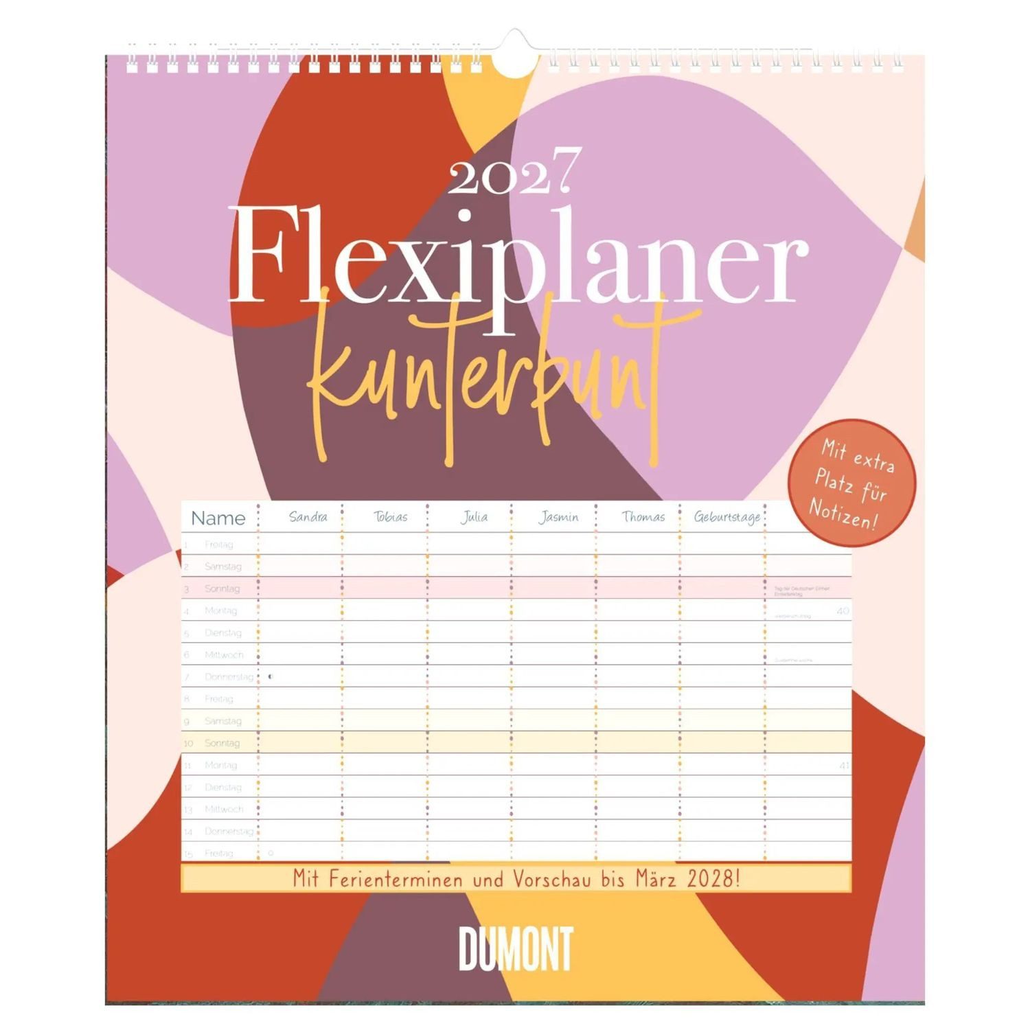 DUMONT Wandkalender Flexiplaner kunterbunt 2027