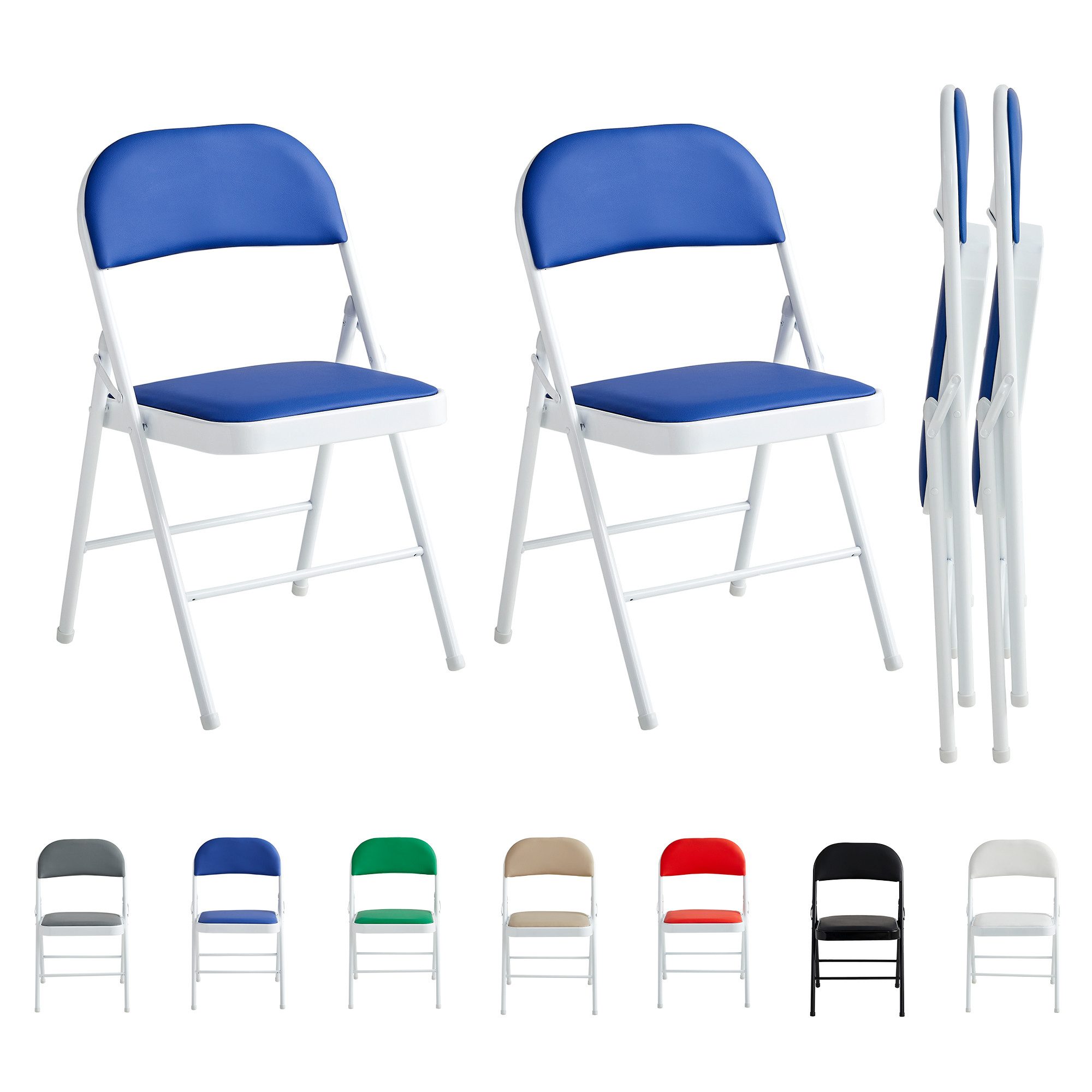 MCC direct Klappstuhl Kunstleder Klappstuhl gepolstert im 1er, 2er, 4er und 6er Set (2 St)