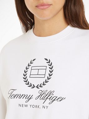 Tommy Hilfiger Sweatshirt REG FLAG SCRIPT CNK SWTSHRT mit Logodruck auf der Brust