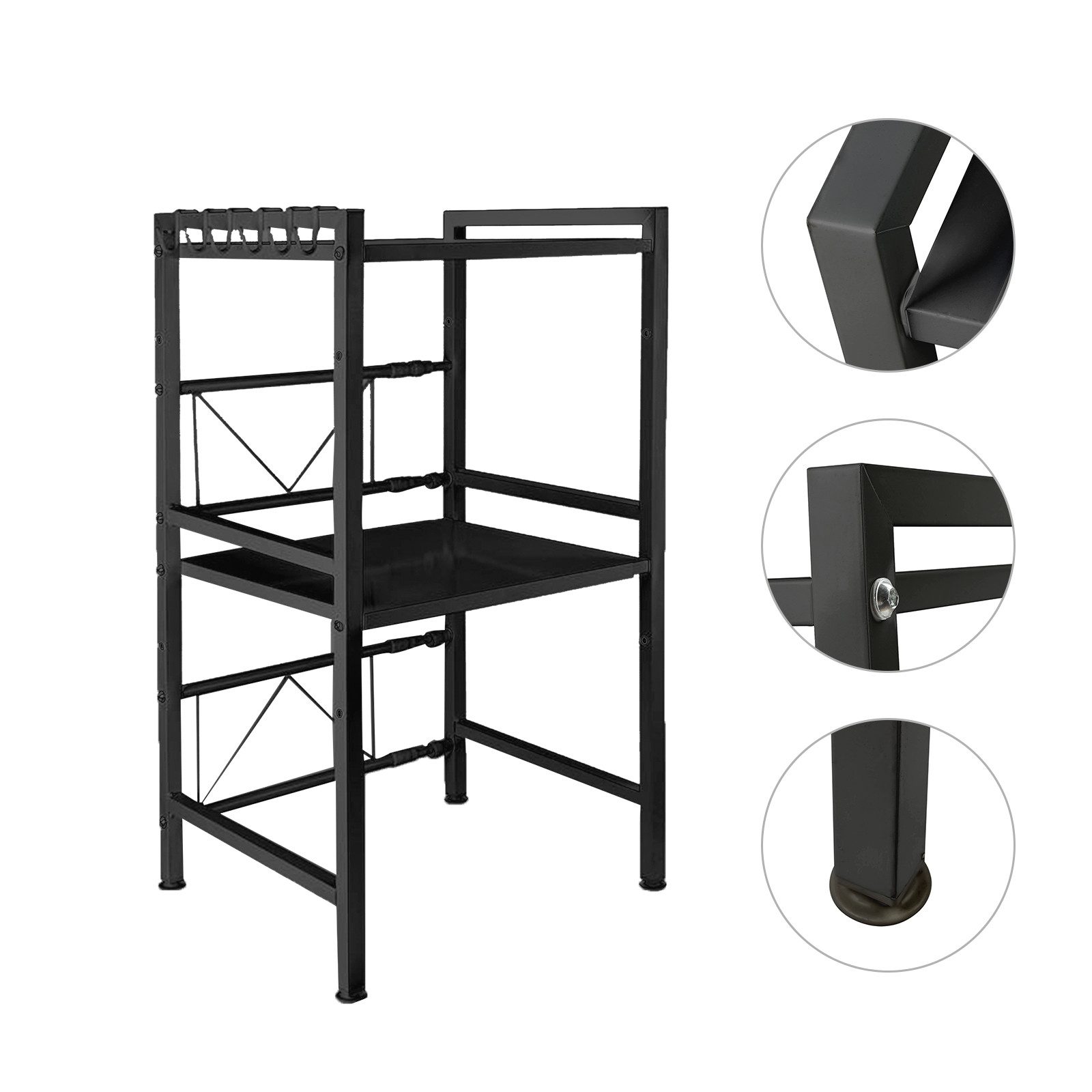 JEOBEST Regalelement Küchenregal Mikrowellenregal 2/3Stufig Erweiterbares M günstig online kaufen