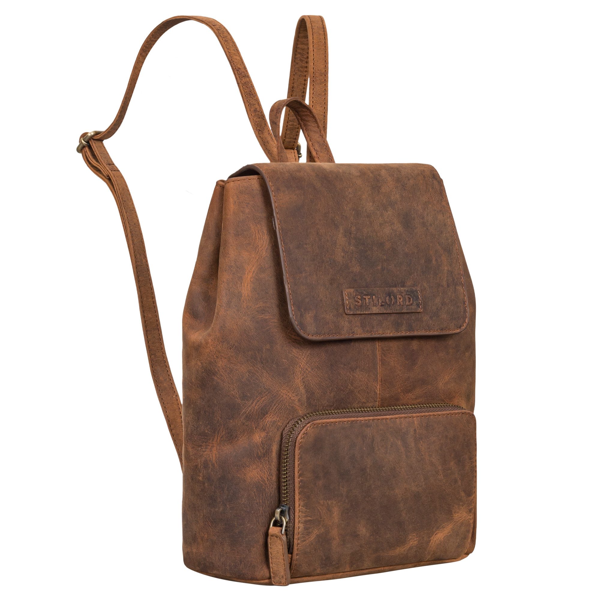 STILORD Cityrucksack STILORD "Johanna" Kleiner Lederrucksack Damen Modern