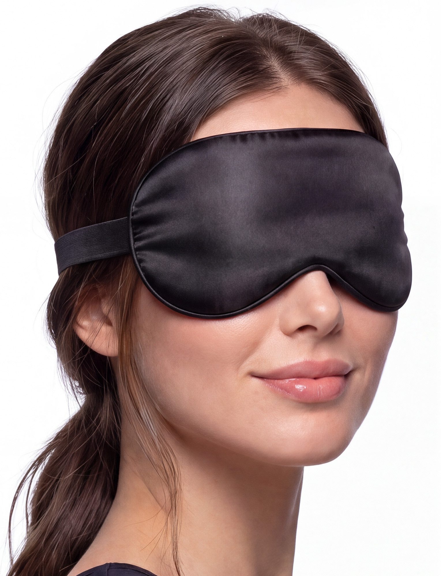 Liebesfreunde Schlafmaske Premium Augenmaske aus echter Seide - Schlafmaske für Frauen Männer, hautfreundlich