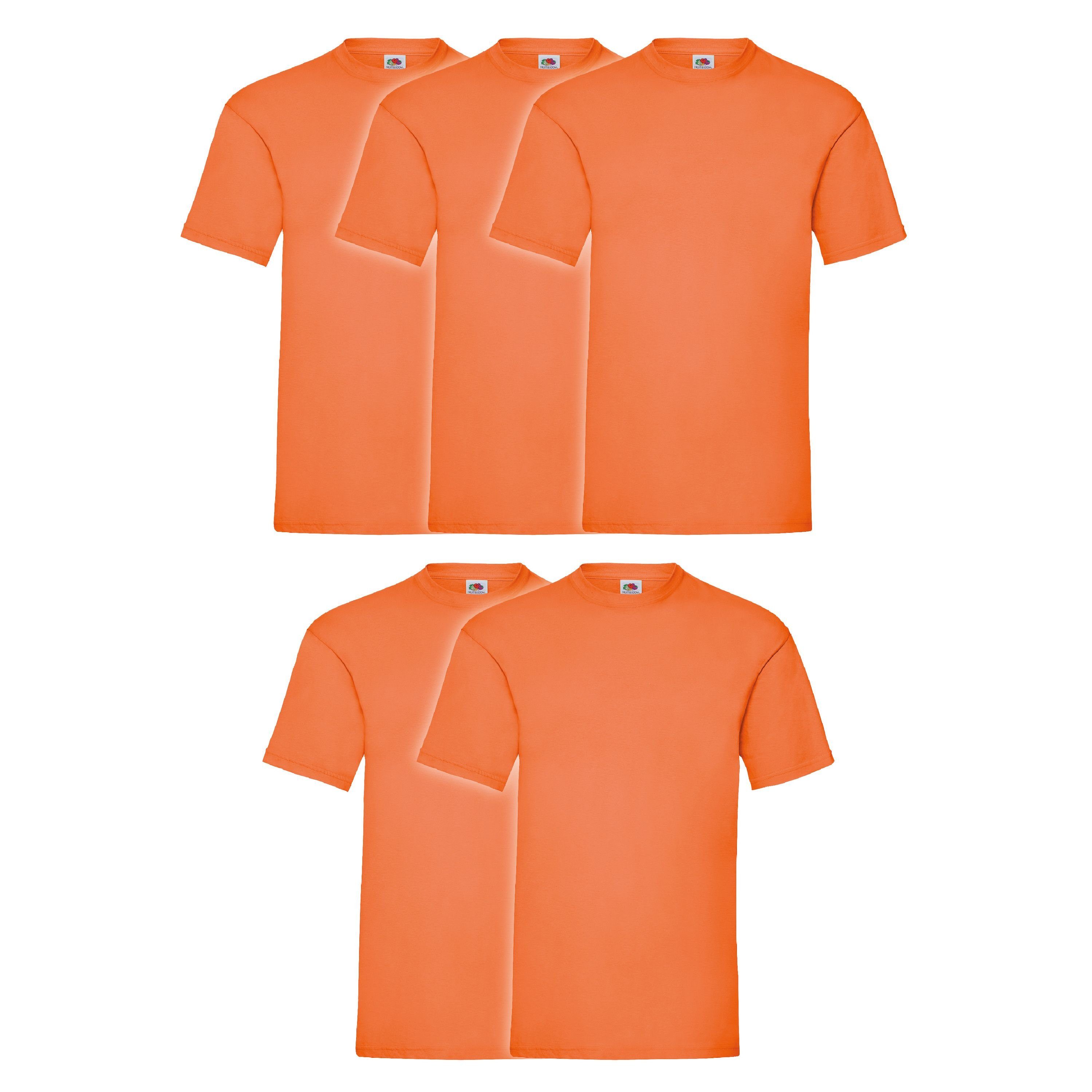 Valueweight the Loom T-Shirt orange Rundhalsshirt of Fruit