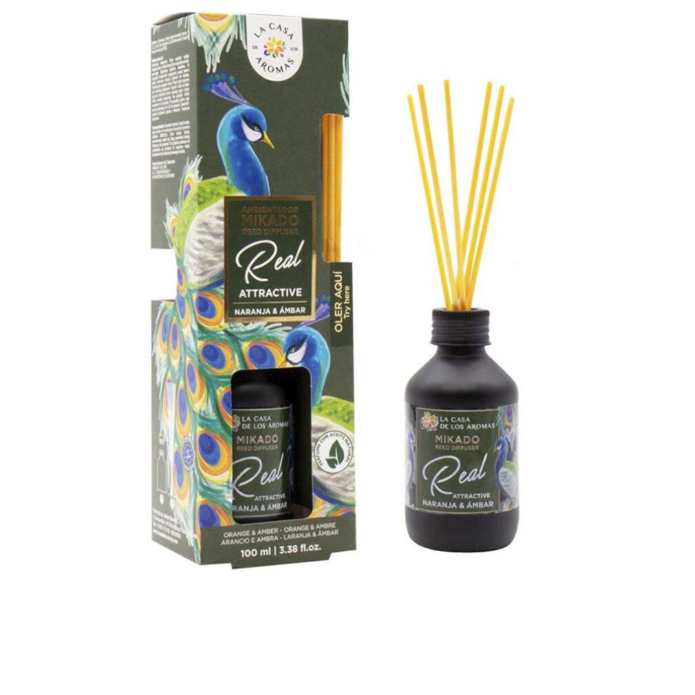 La Casa De Los Aromas Spiel Ambientador Mikado Real Attractive Naranja y Ámbar 100ml