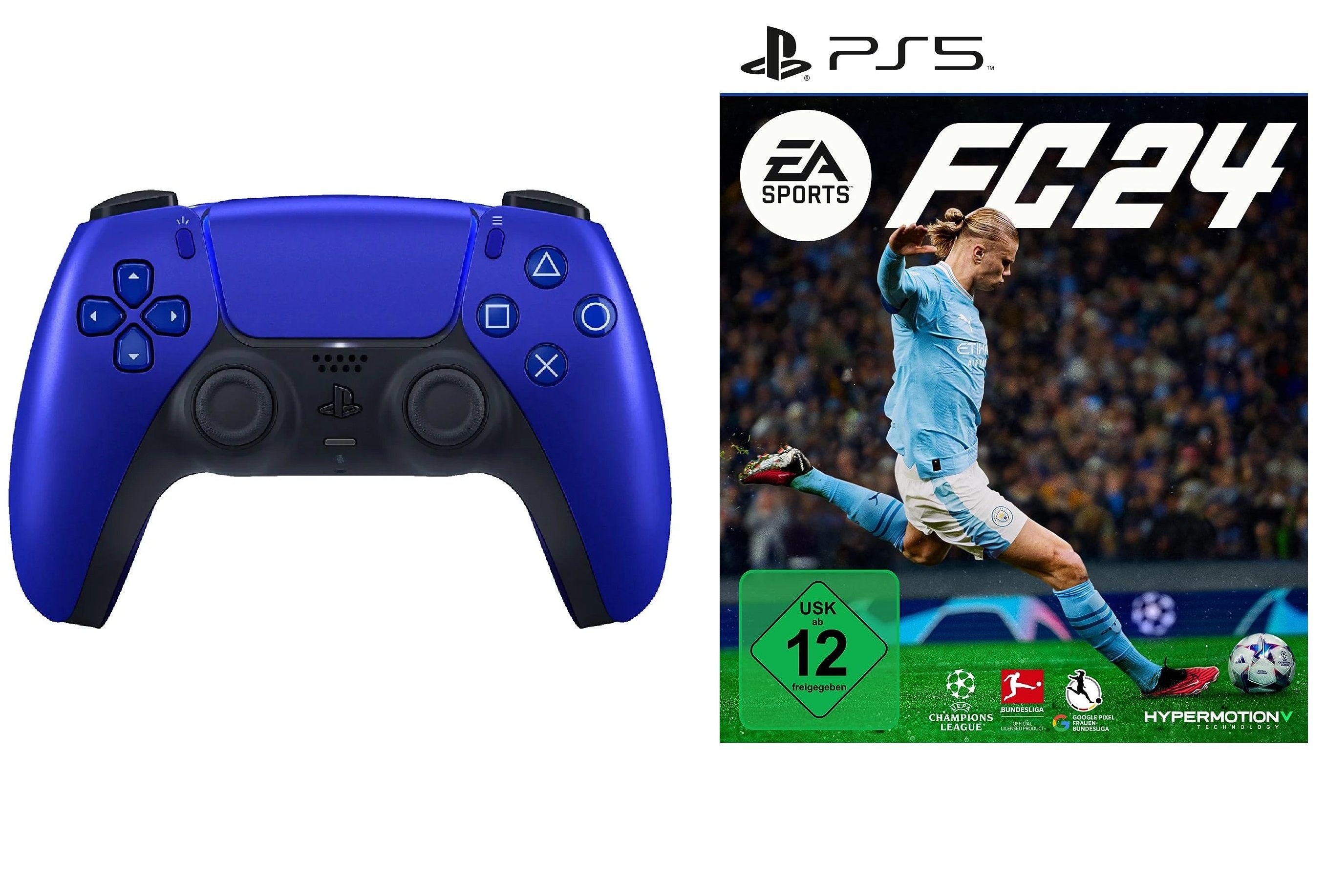 Playstation PS5 Controller + FC 24 (FIFA 24) Bundle DualSense Wireless-Controller (Set)