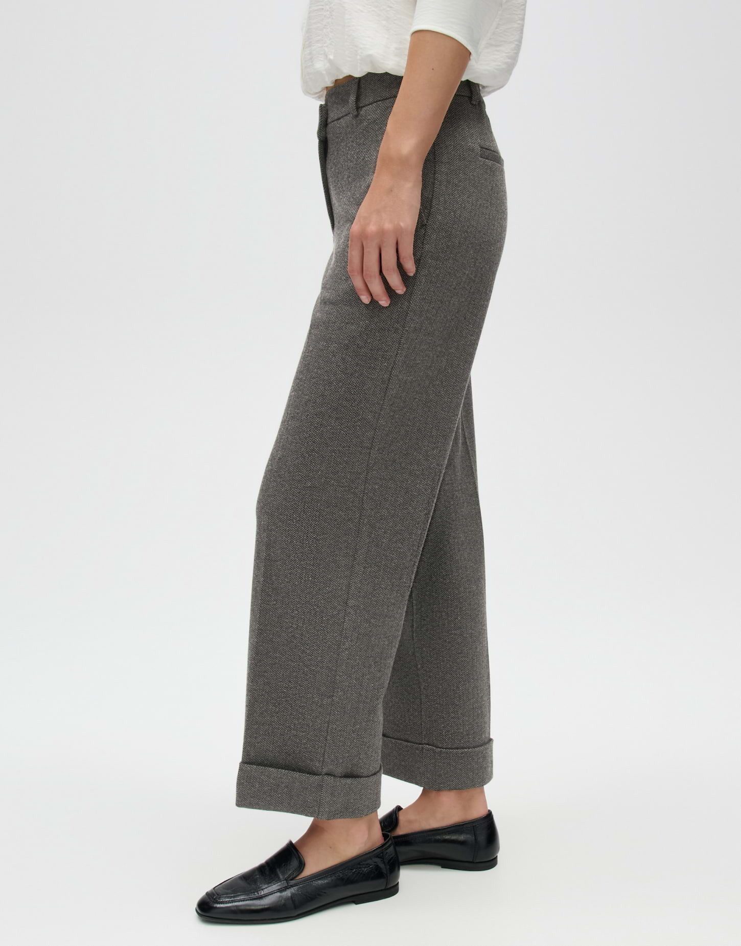OPUS Stoffhose Meeri heritage aus weichem Jersey Gerader Beinverlauf mit Fischgrat und weich fließendem Fall – Bild 5 von 5