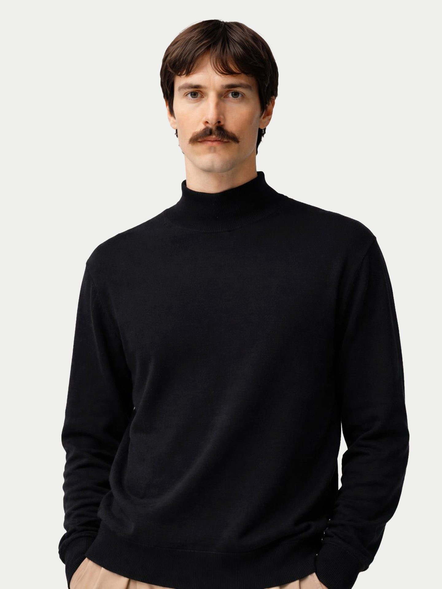GOBI Cashmere Rundhalspullover Zeitloser Kaschmirpullover mit Stehkragen