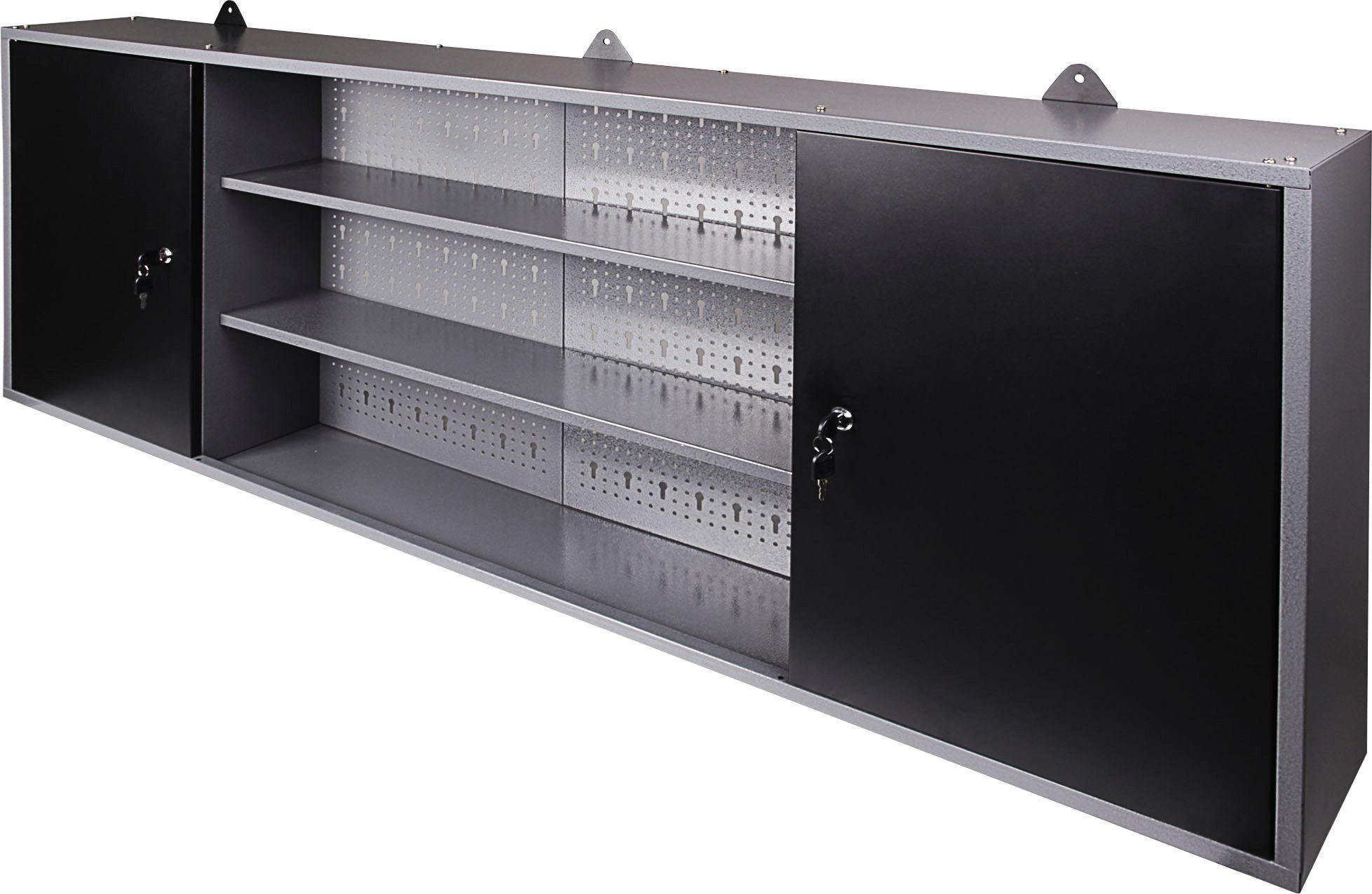 ONDIS24 Werkstatt-Set Karsten, 160 cm, mit LED Touch-Lampen, inkl. Hakenset