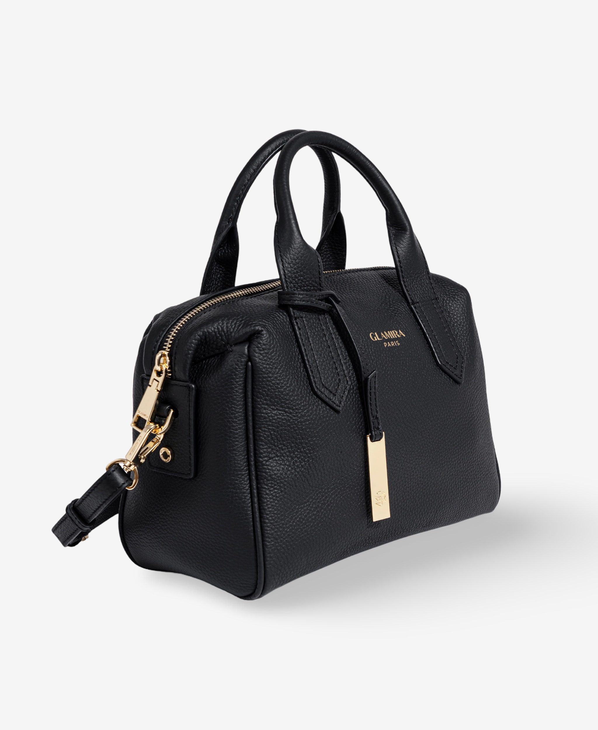 GLAMIRA Umhängetasche GoAnywhere Schwarze Umhängetasche (1-tlg), echt Leder