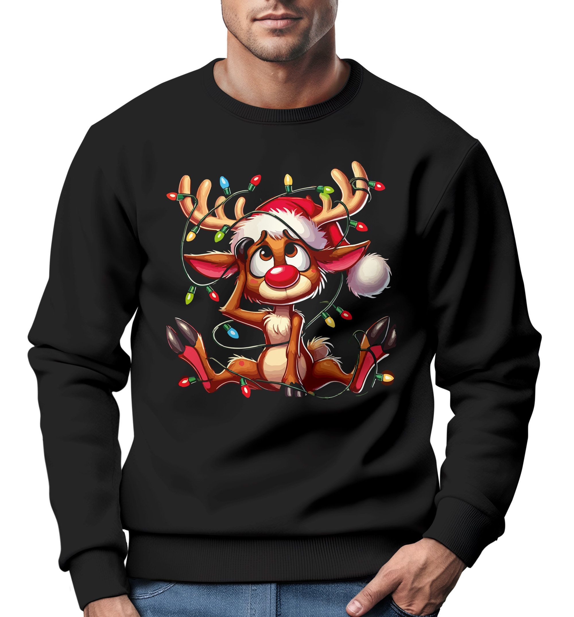 Sweatshirt Sweatshirt Herren Weihnachtspullover Lustig Rentier war ausverkauft
