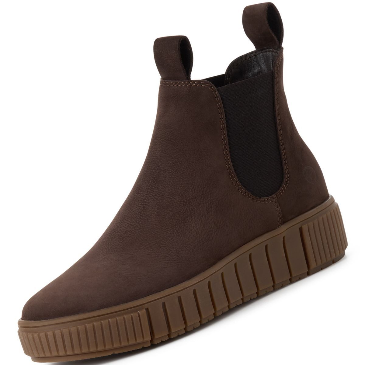 Tamaris 1-25403-43/304 Stiefelette Nubukleder Chelsea Boot mit Wechselfußbett