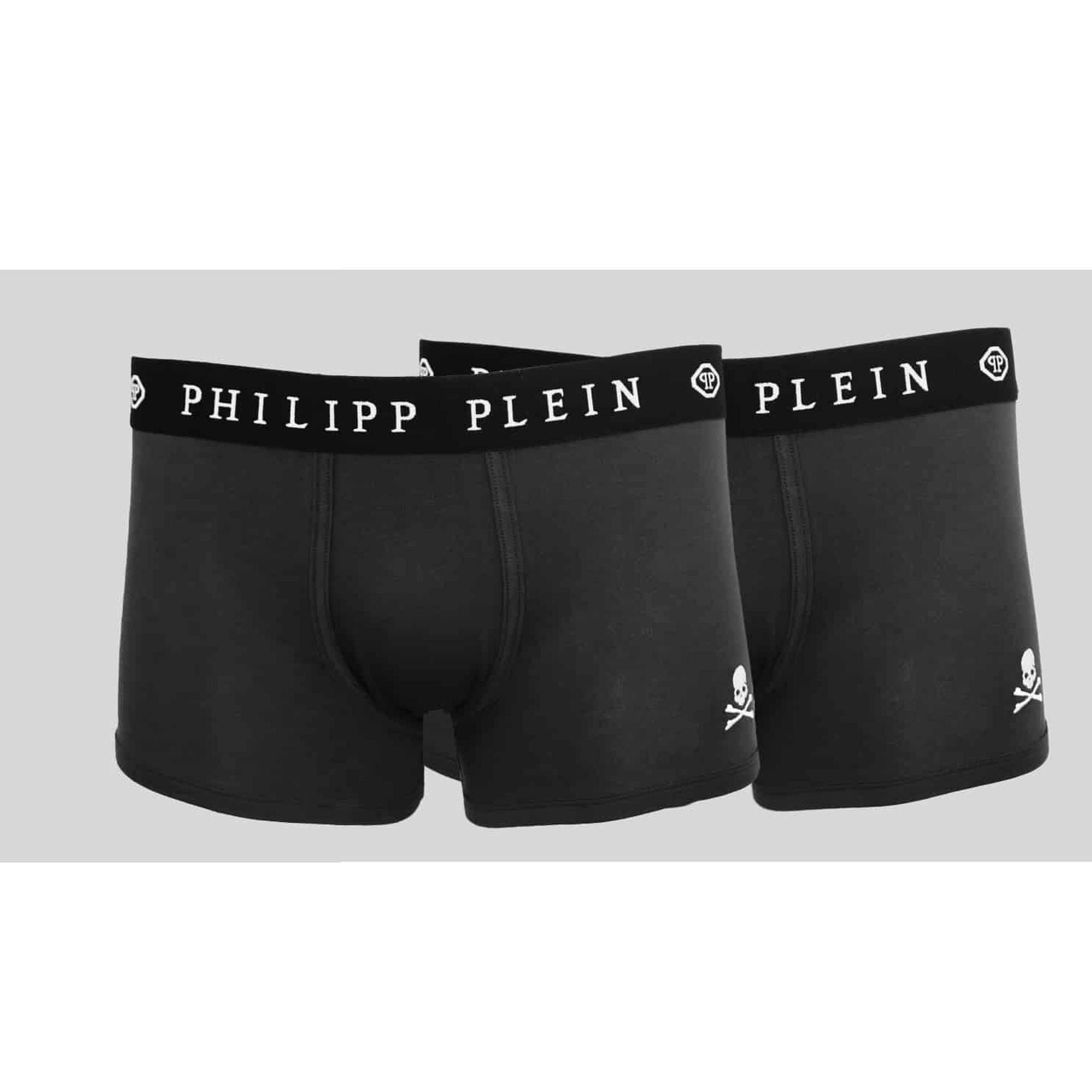 2er-Pack, 2er-Pack) PHILIPP PLEIN (Packung, Schwarz Boxershorts,