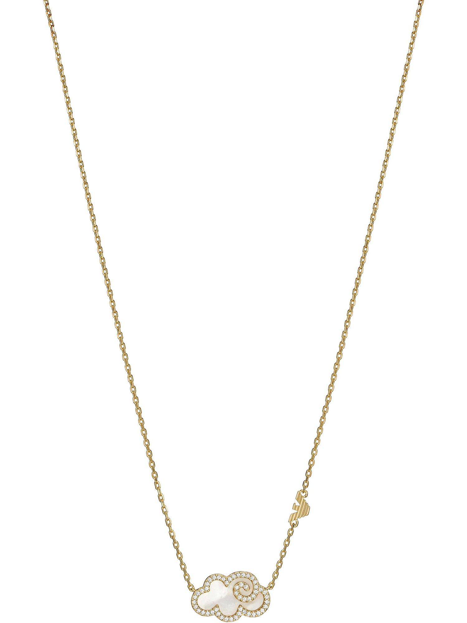 Emporio Armani Collier Emporio Armani Damen-Kette Metall Perlmutt
