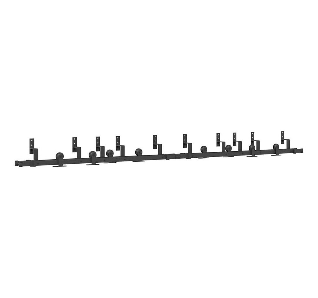 Thumbnail - vidaXL Zimmertür Schiebetürbeschlag-Set 152,5 cm Stahl Schwarz