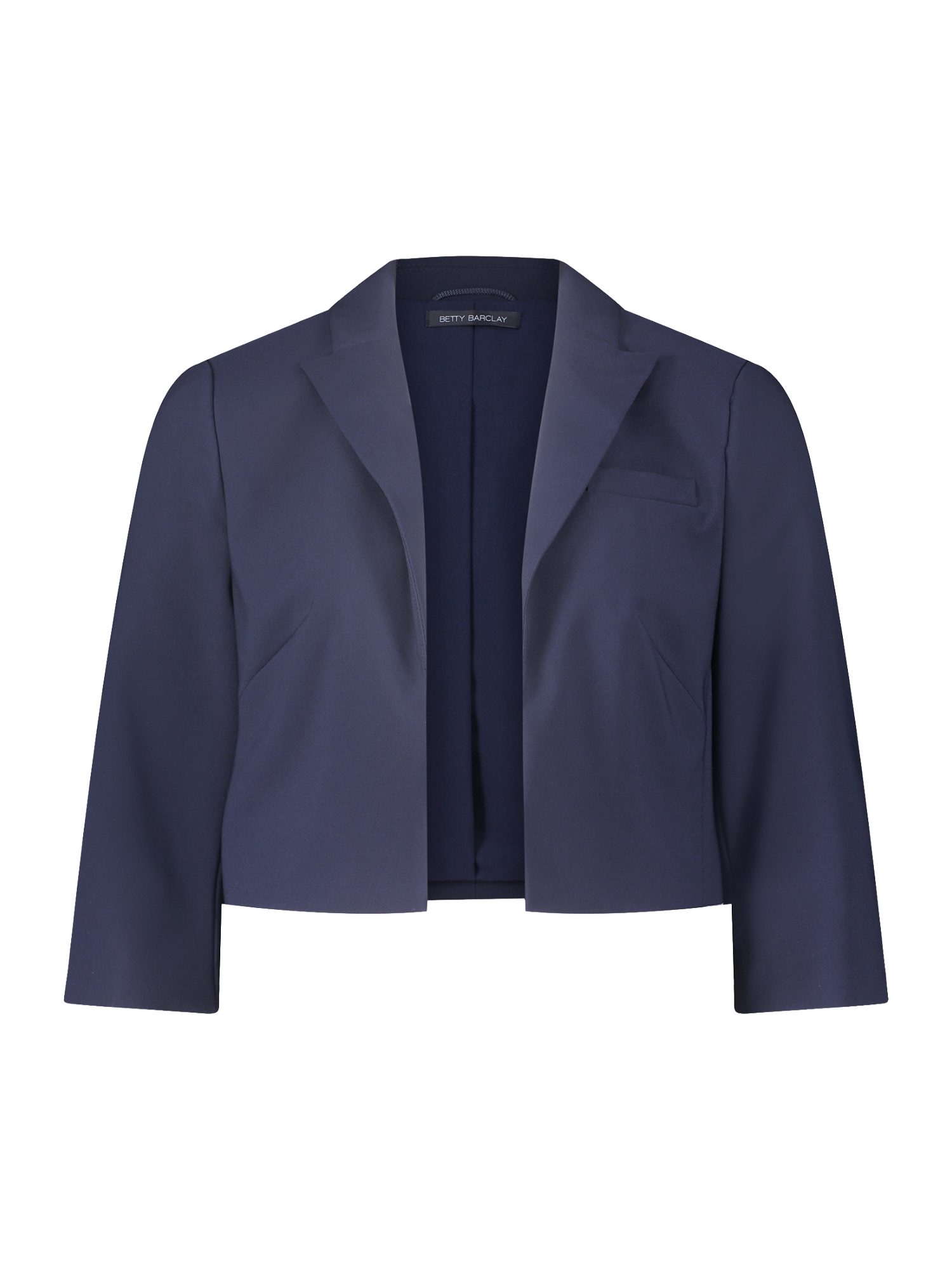 Betty Barclay Jackenblazer blau,Business,Polyester,Unifarben,Reverskragen,Lang,Gerade