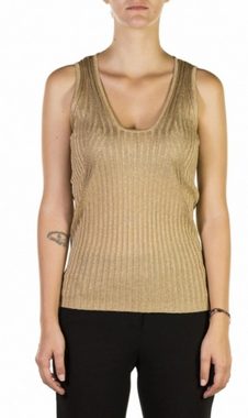 Emporio Armani T-Shirt EMPORIO ARMANI 6Z2KY2 Sleeveless Women Knitted Blouse Gold Top Knit Sh