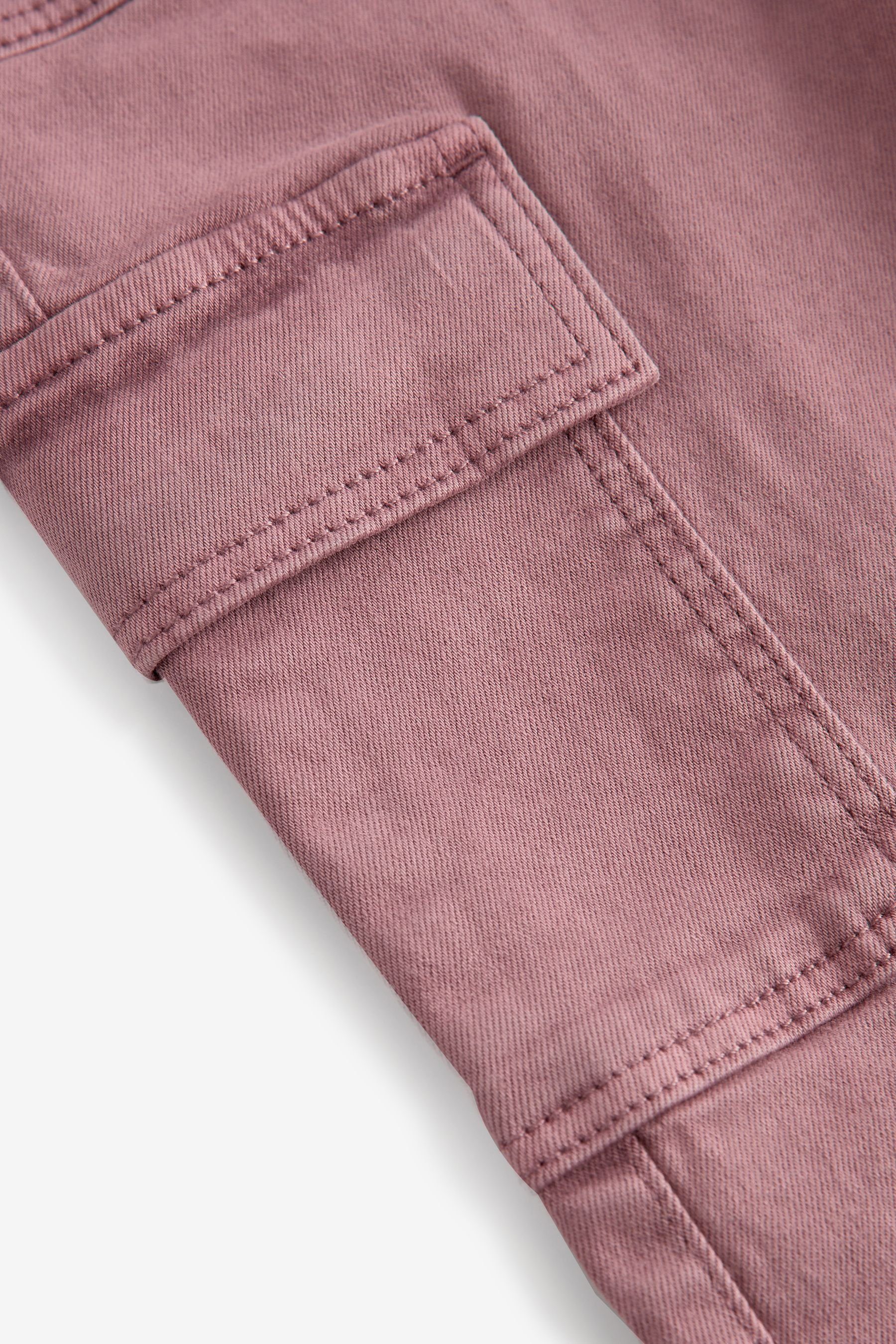 mit Next Cargohose geradem Cargohose Bein (1-tlg) Pink