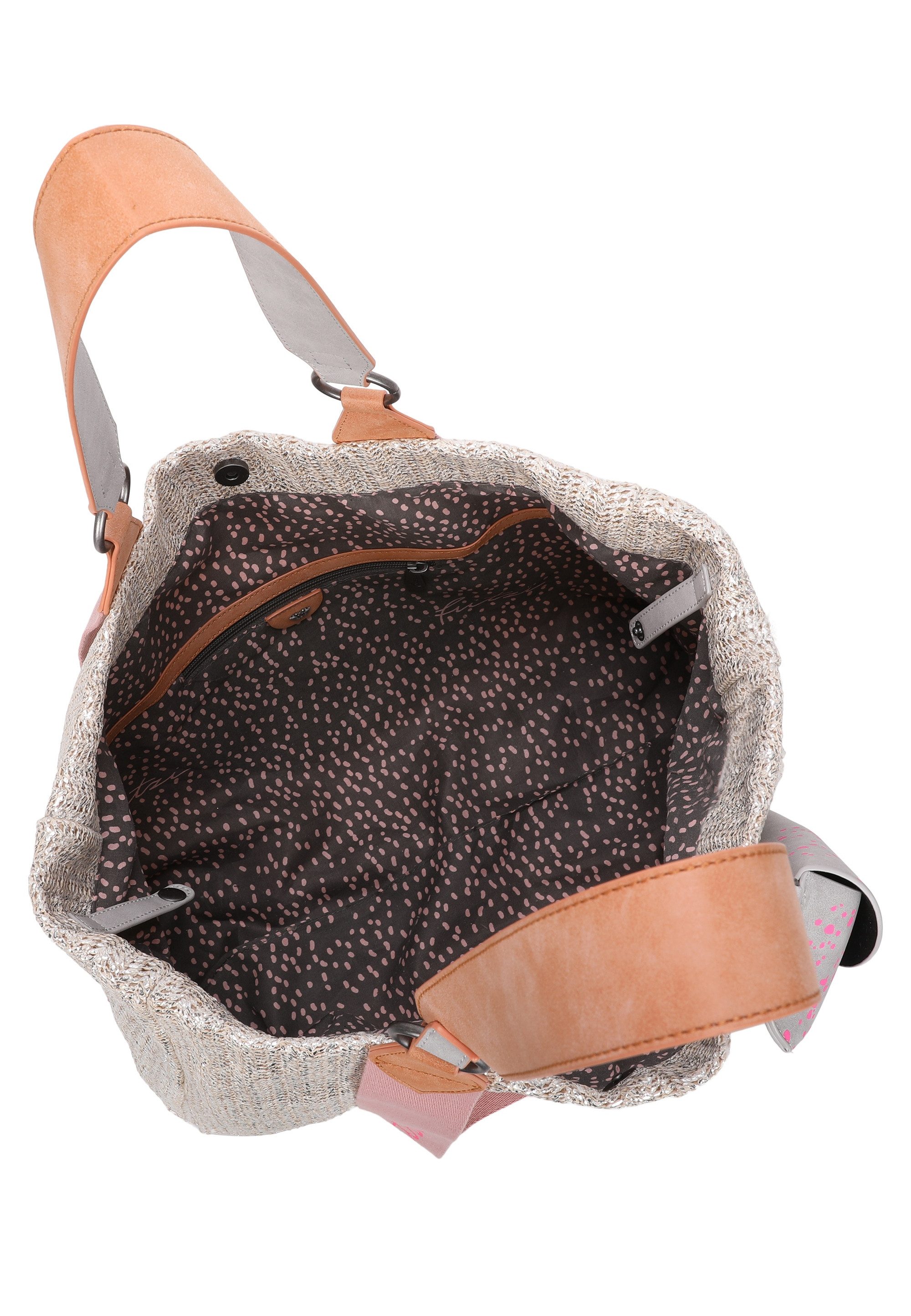 Fritzi aus Preußen Henkeltasche Izzy Medium Limited Painted Straw, mit abnehmbarem Brillenetui