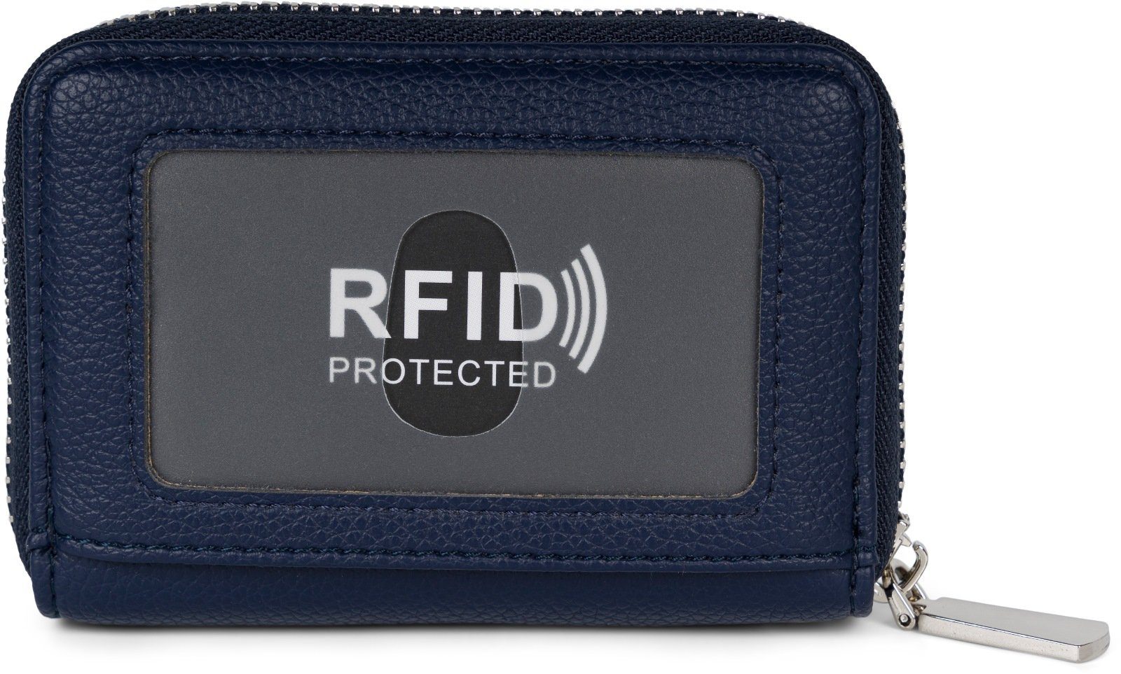 styleBREAKER Geldbörse (1-tlg), Karten Geldbörse mit RFID-Schutz Dunkelblau