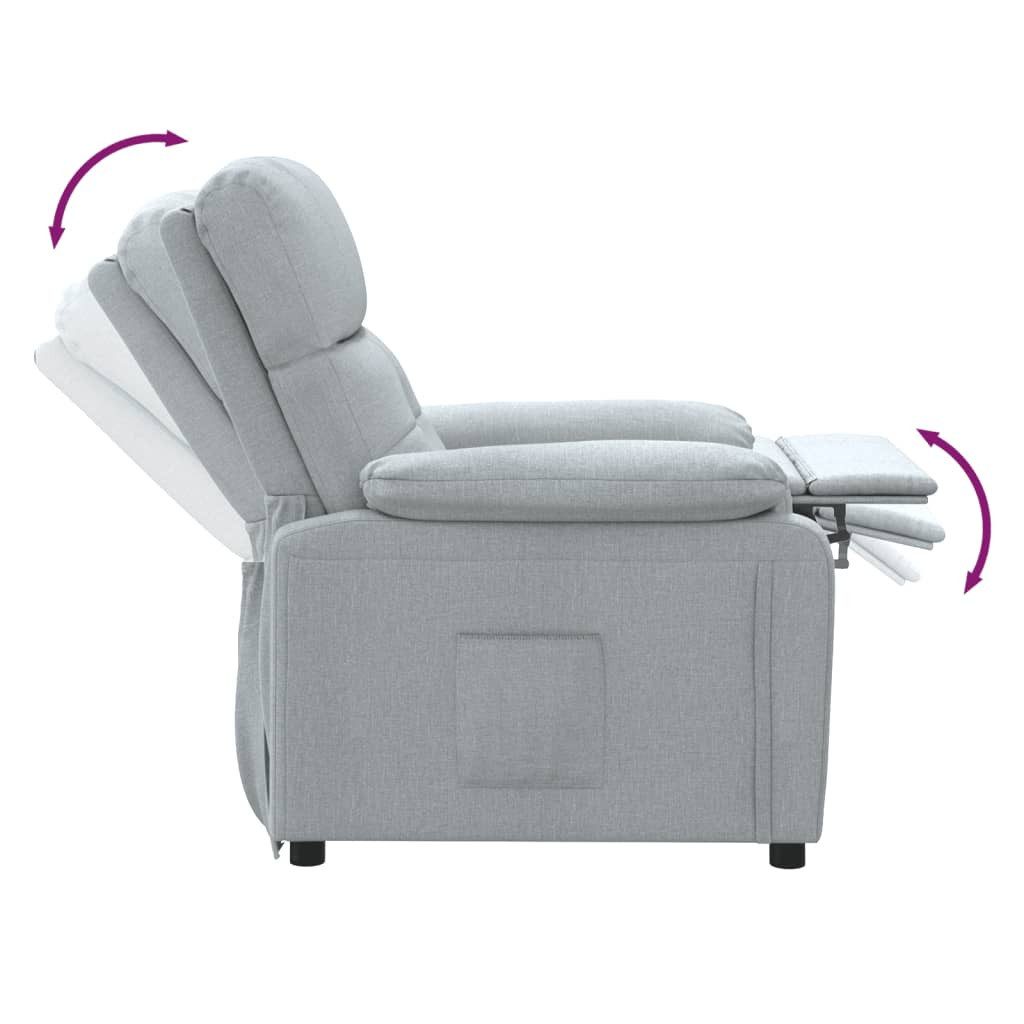 vidaXL Sessel Relaxsessel Hellgrau Stoff (1-St)