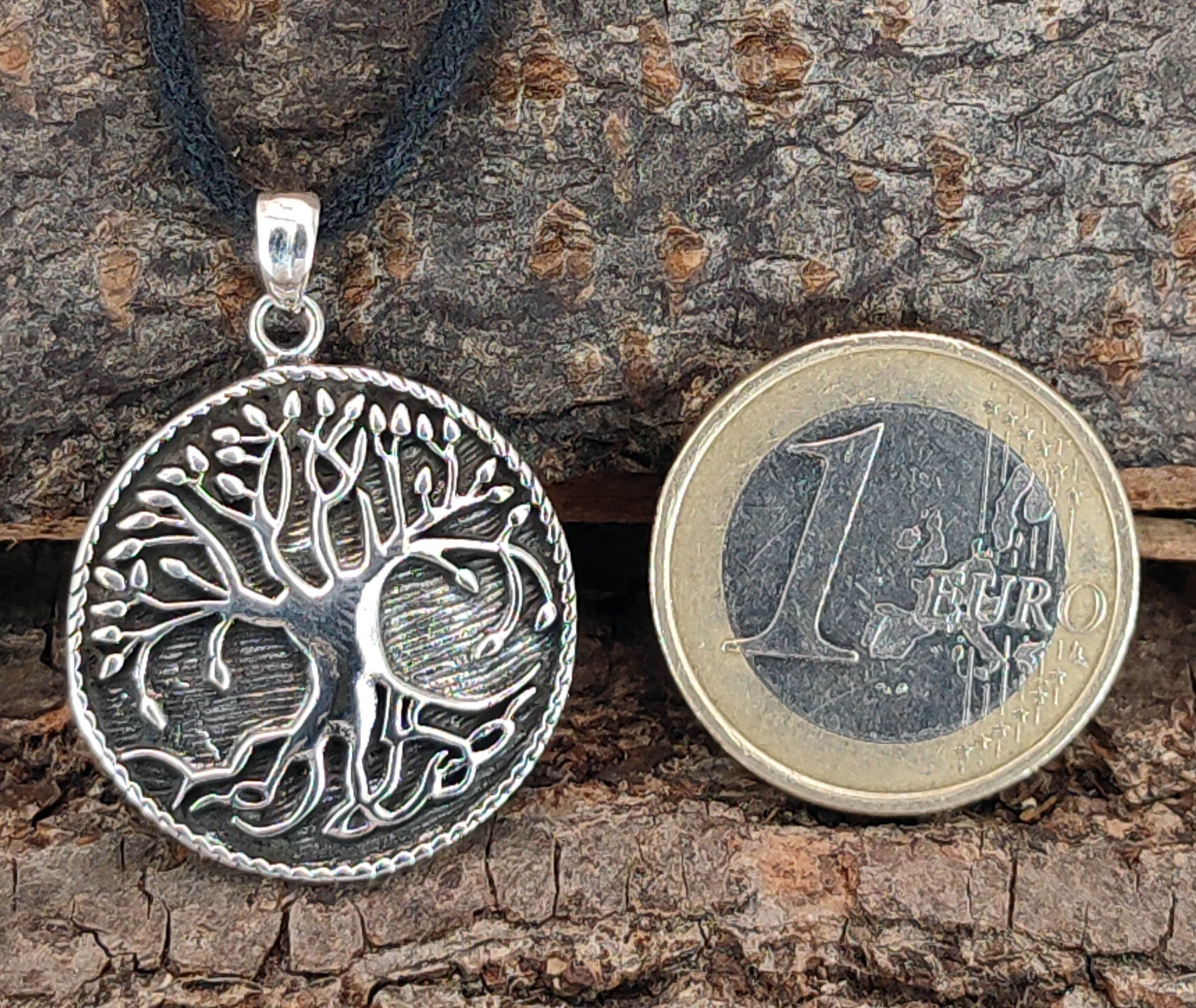 Kiss Silber Weltenbaum Yggdrasil Leather Baum Anhänger Lebensbaum of 925 Kettenanhänger