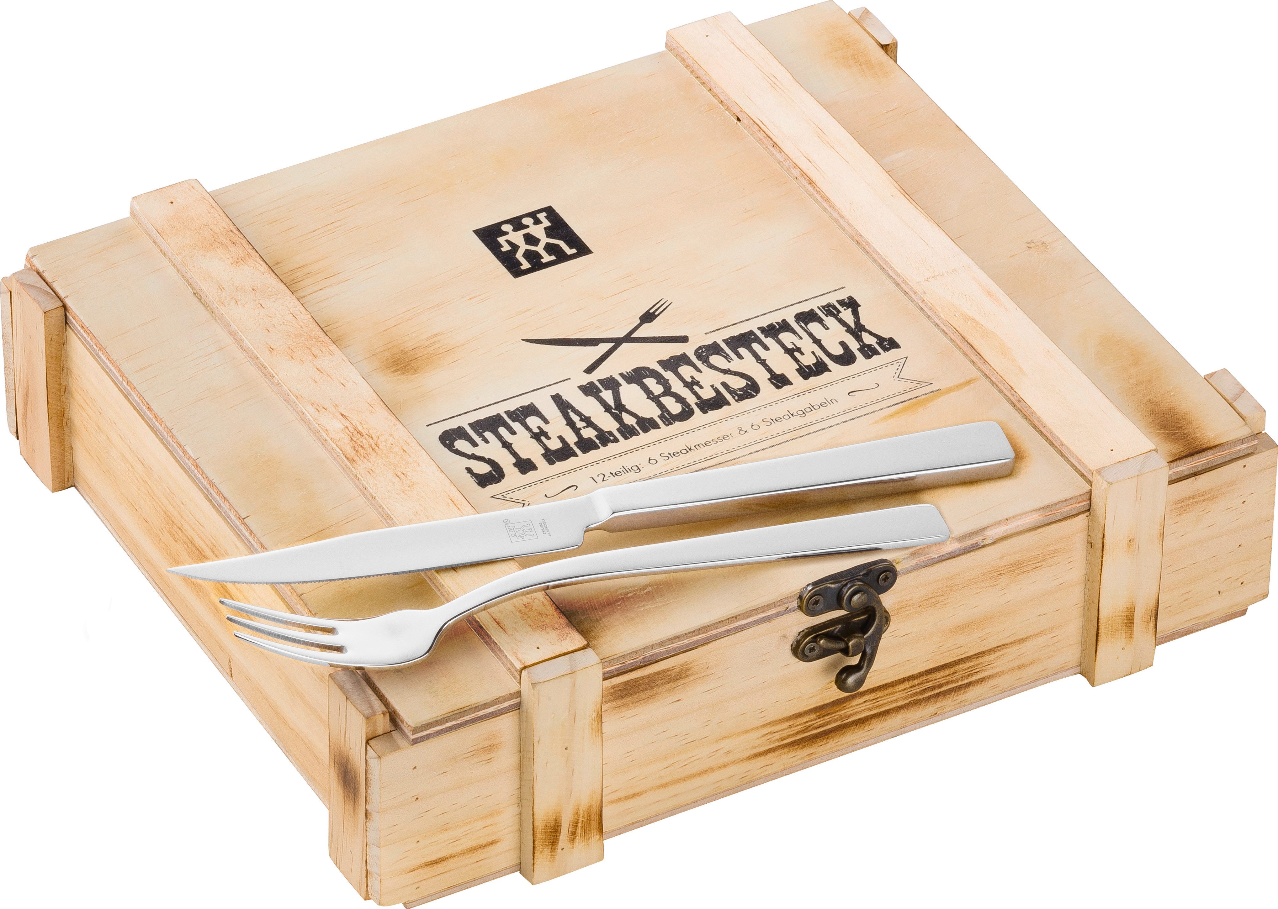 Zwilling Steakbesteck Specials (12-tlg), 6 Personen, Edelstahl 18/10, 18/10 Edelstahl, Rostfrei, Poliert, für bis zu sechs Personen – Bild 3 von 5