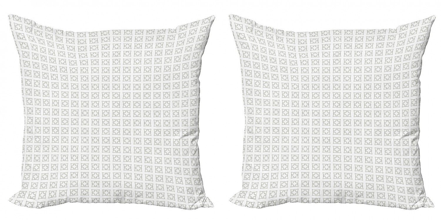 Kissenbezüge Modern Accent Doppelseitiger Digitaldruck, Abakuhaus (2 Stück), Geometrisch Abstraktes Motiv in Squares