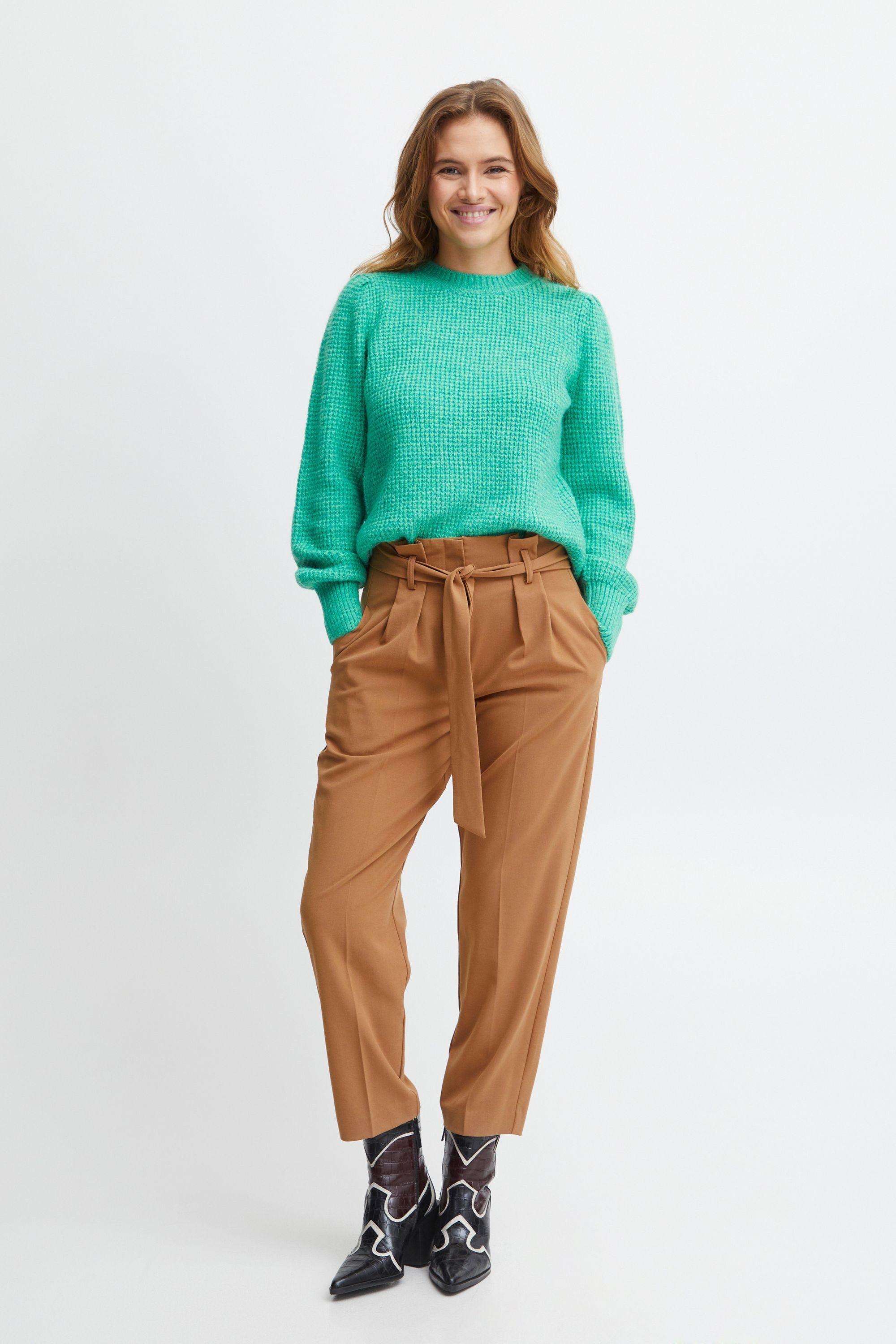 b.young Stoffhose BYDANTA BELT PANTS - HEAVY WOVEN