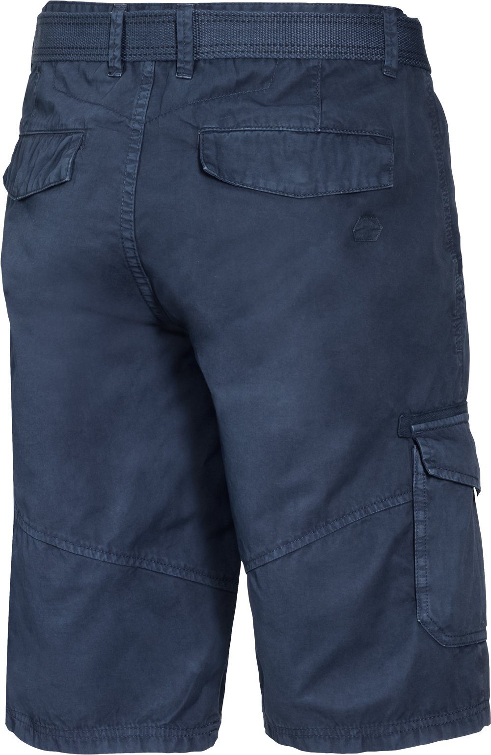 LERROS Cargobermudas Beinschnitt blau inklusive lockerer, sportiver Textilgürtel und