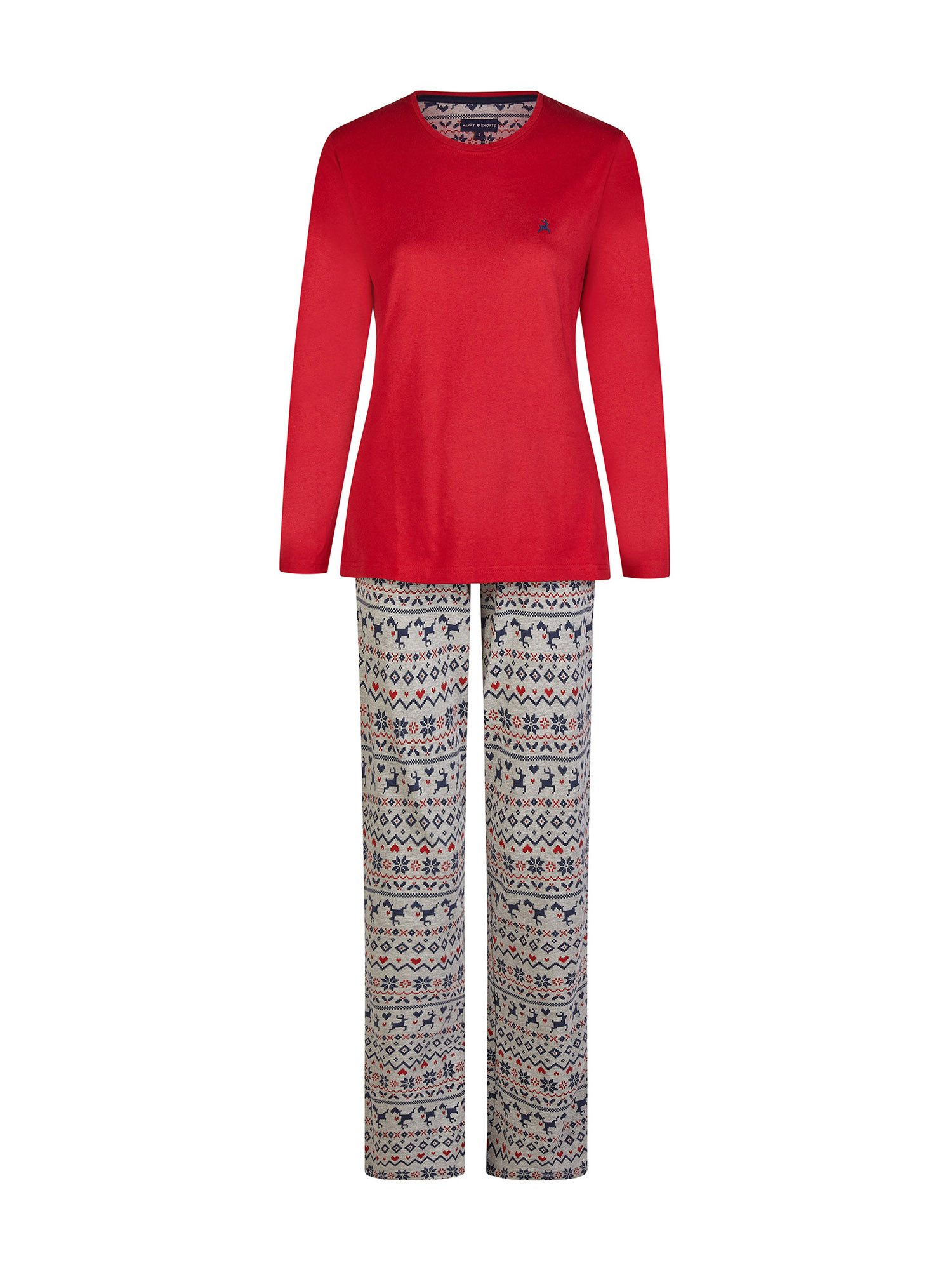 HAPPY SHORTS Pyjama XMAS (2 tlg) Norway Print Schlafanzug Weihnachten Loungewear