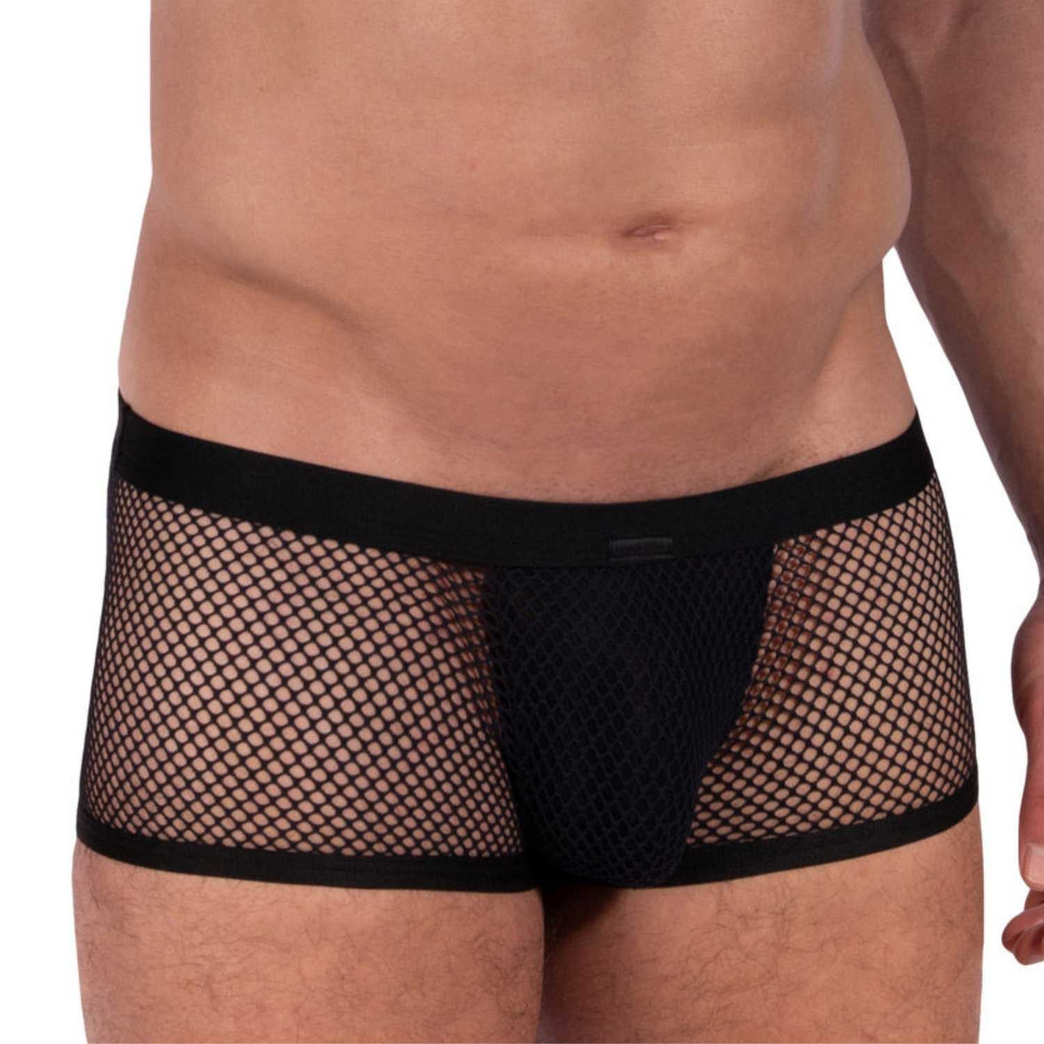 MANSTORE Slip M2391 Micro Pants schwarz mit Netz sexy
