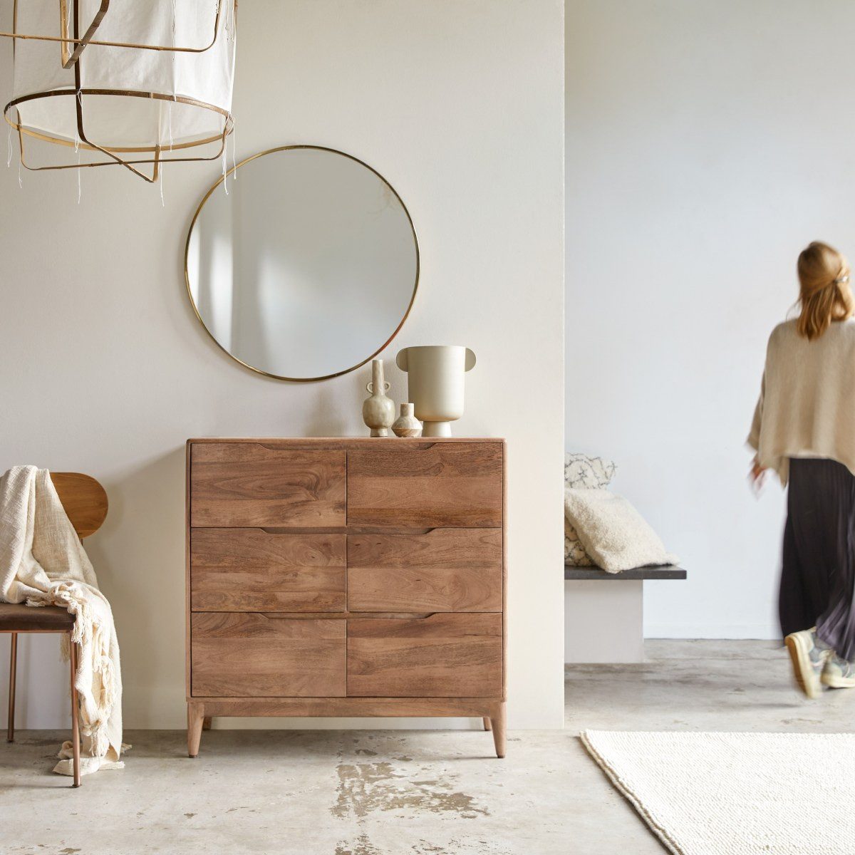 Tikamoon Kommode Kommode Gabrielle aus massivem Mangoholz