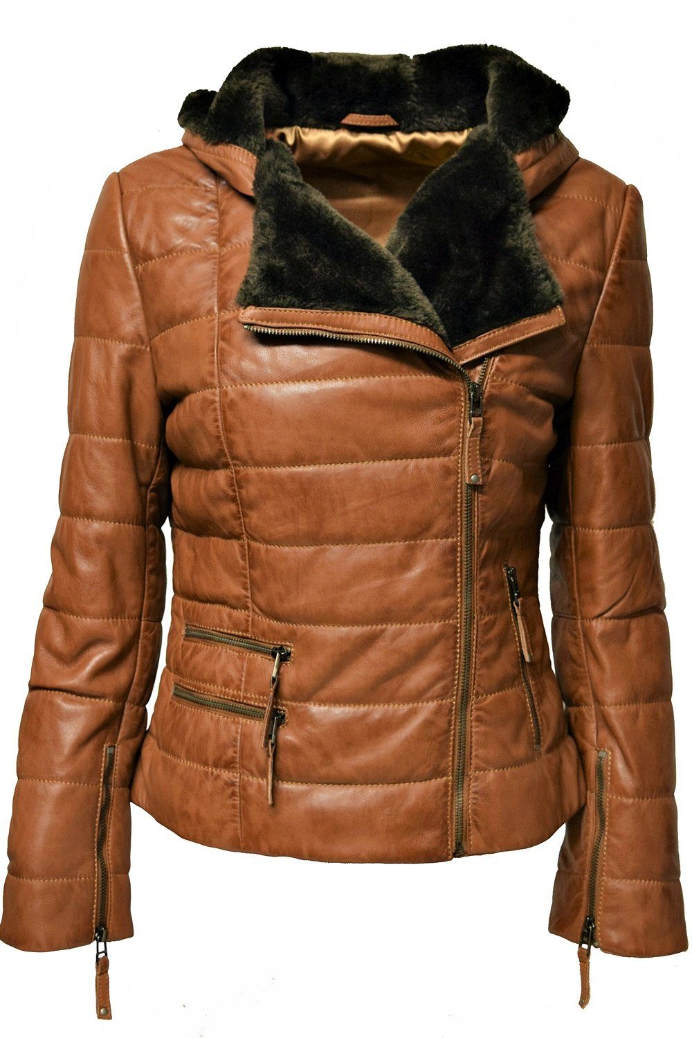 Zimmert Leather Lederjacke »Mimi« Stepp-Lederjacke, Weiches Leder, mit  Kapuze online kaufen | OTTO