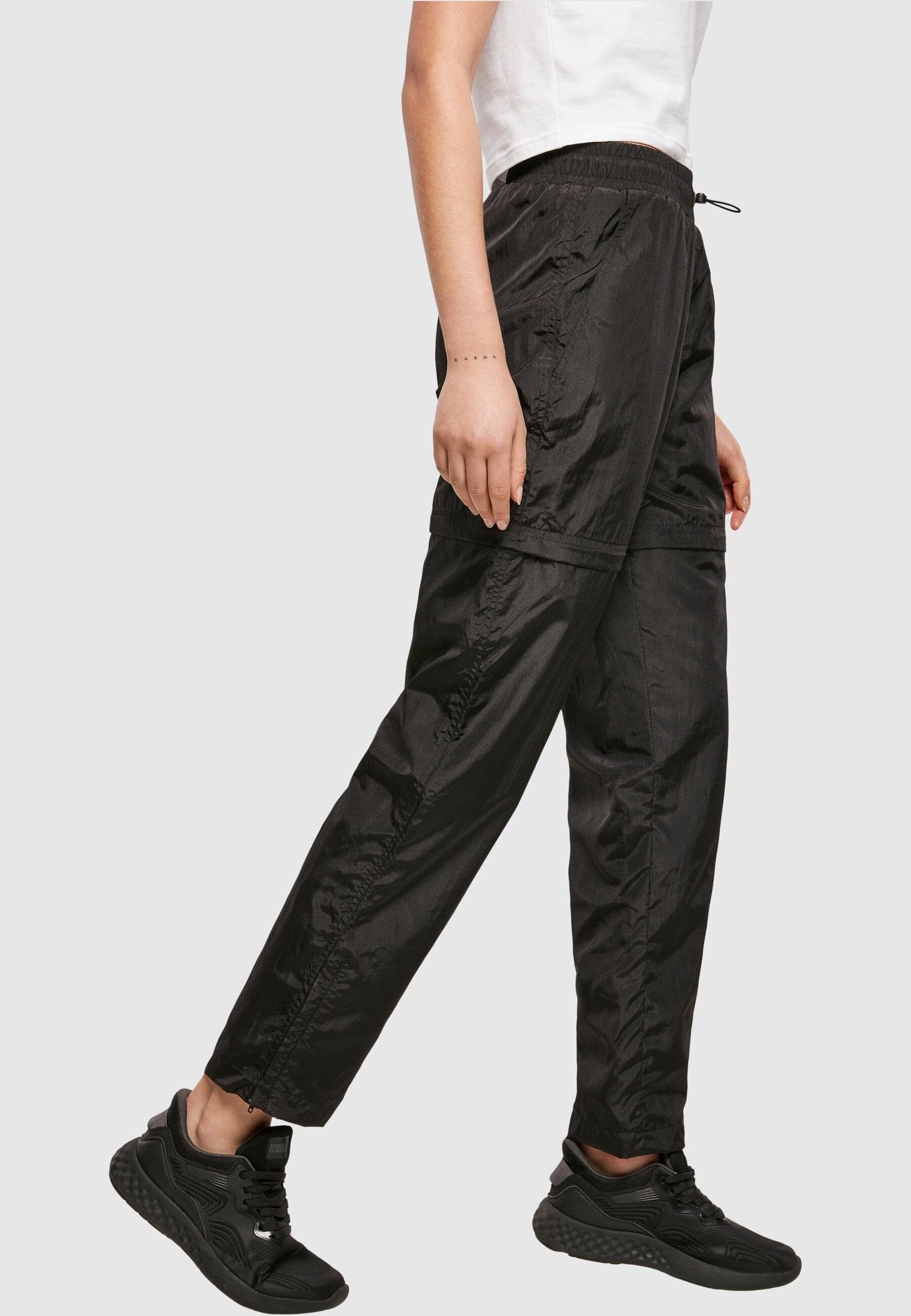 CLASSICS Jerseyhose (1-tlg) Ladies Nylon URBAN Damen Pants Crinkle Shiny Zip