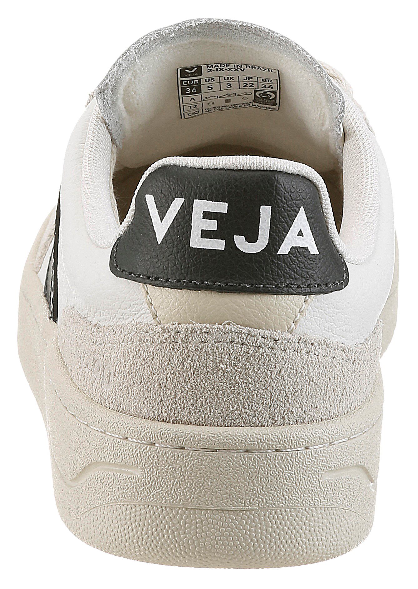 VEJA V-90 Sneaker Freizeitschuh, Schnürschuh mit Kontrastbestz an Ferse und Seite