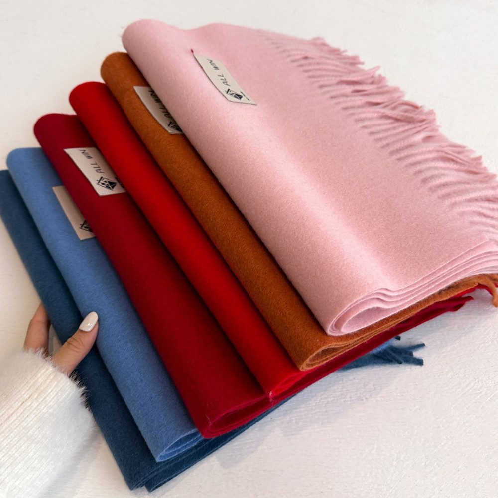 Blusmart Halstuch Schal Damen Warm Herbst Winter unifarben Baumwolle mit qu günstig online kaufen