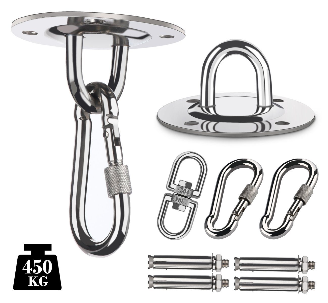 Deckenhalter Deckenhaken Hängesessel Premium Edelstahl Halterung 450kg Tragekraft