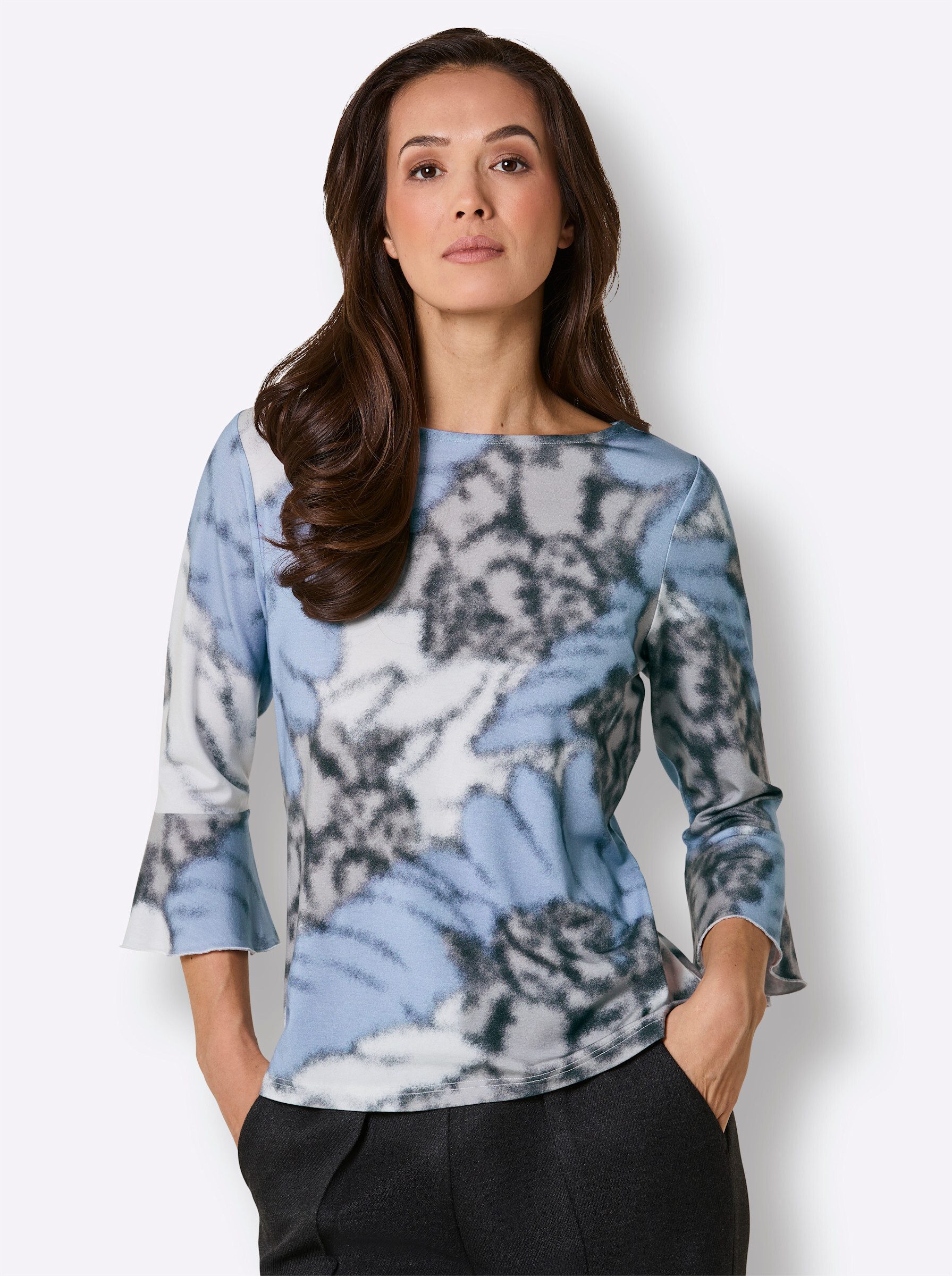 creation L T-Shirt Lyocell-Shirt Langarm