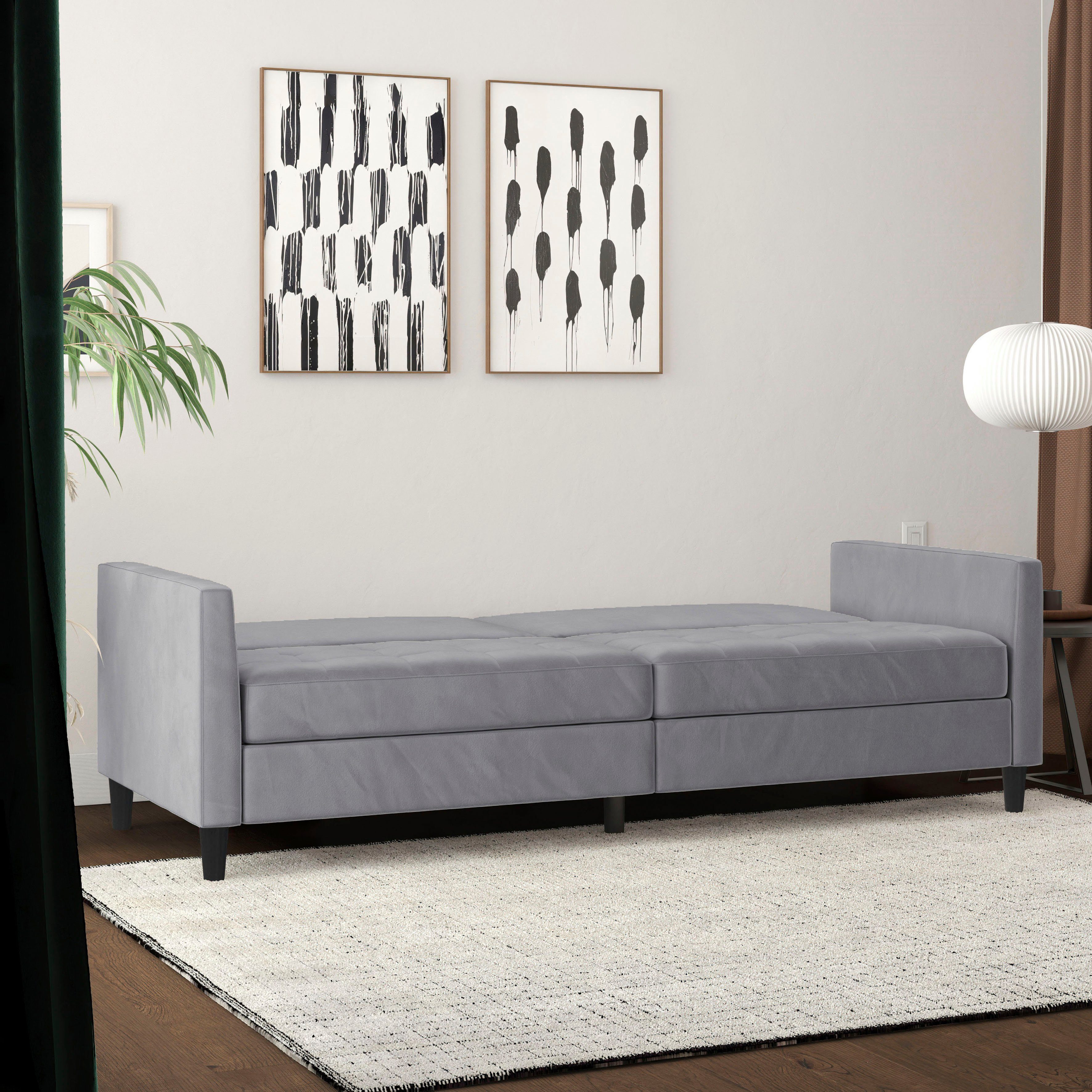 Dorel Home 3-Sitzer Presley, und Bett-Funktion Rückenlehne verstellbarer Sofa mit