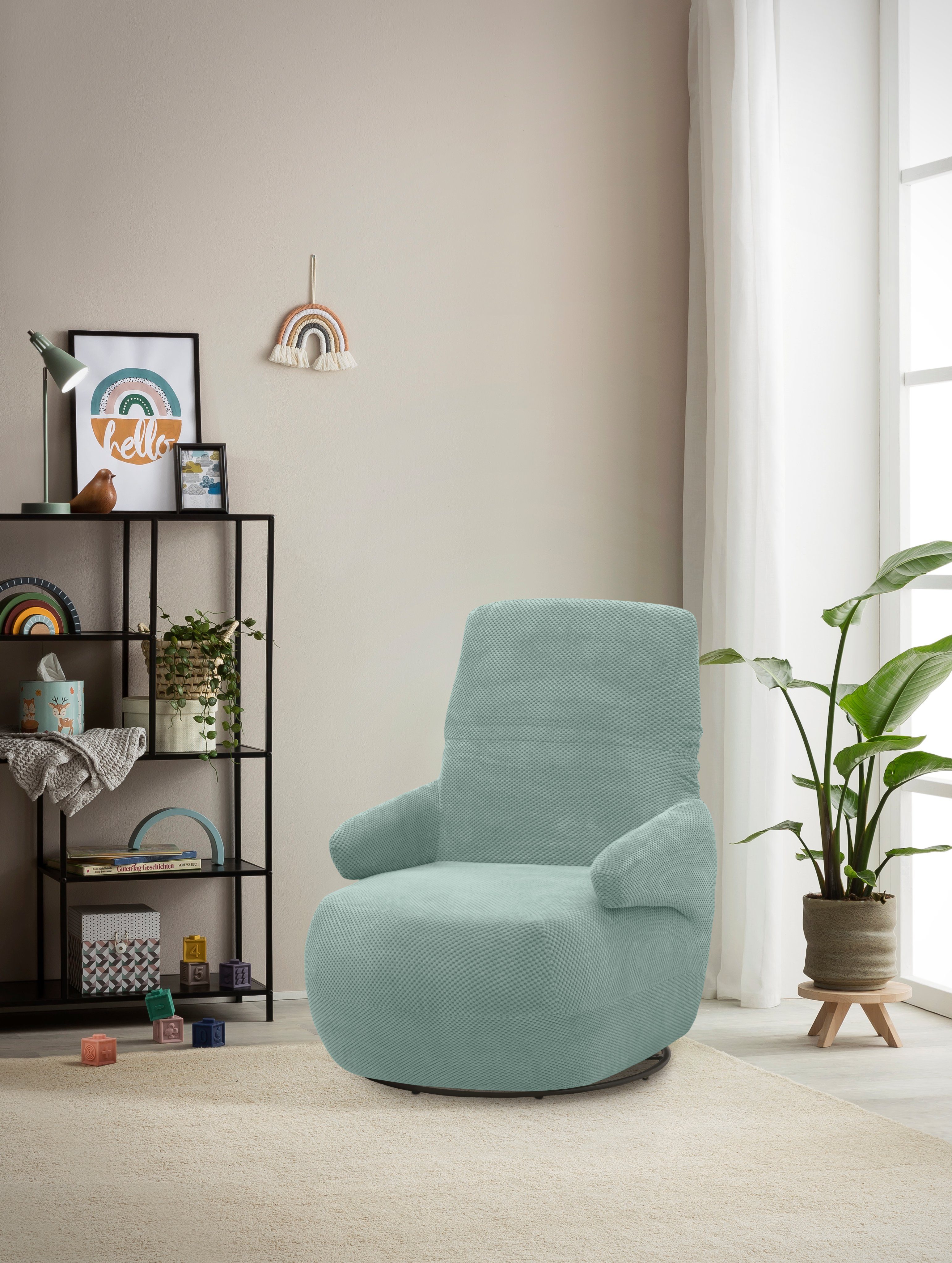 DOMO collection Sessel 700015 mit Rückenverstellung und Drehfunktion, wahlweise auch mit Wippfunktion, Drehsessel