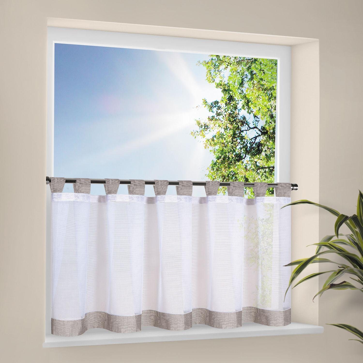 Happy Home Scheibengardine CARA, Schlaufen (1 günstig online kaufen