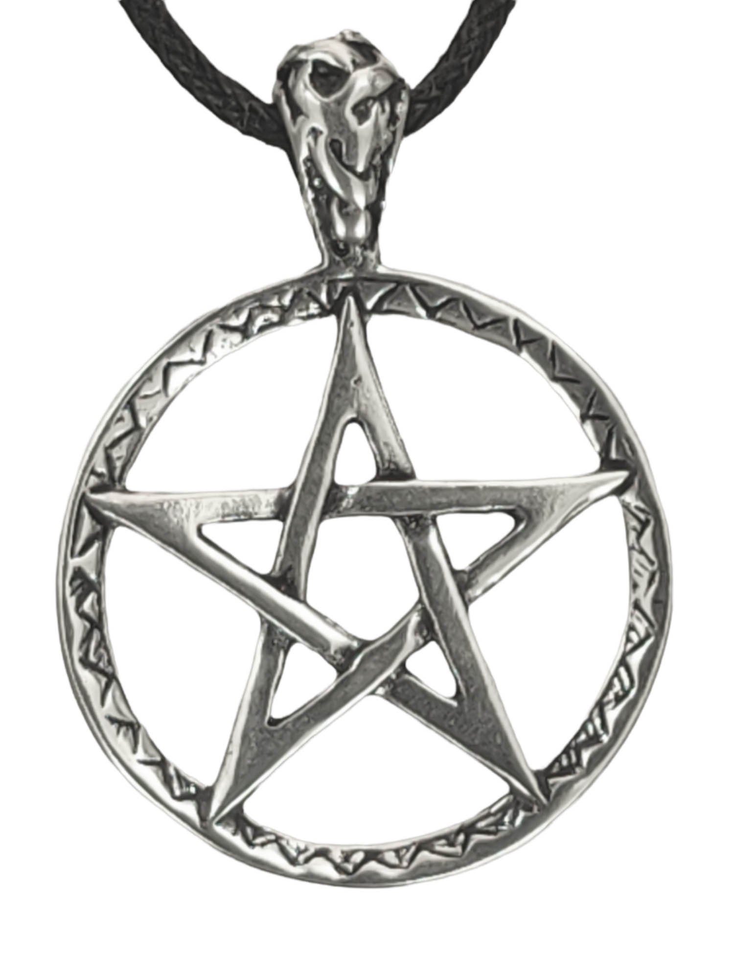 Kettenanhänger Pentagramm Zauber Schutz Weiße Magie Silber 925